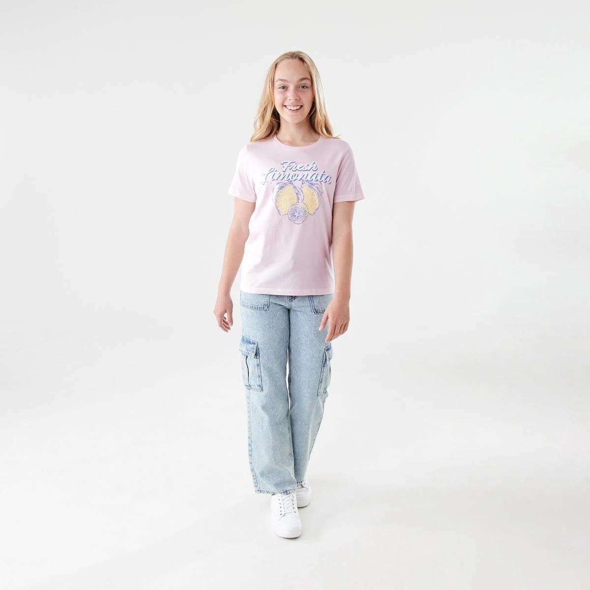 5 Short Sleeve Print T-shirt FRESH LIMONATA  PINK, 5 of 6