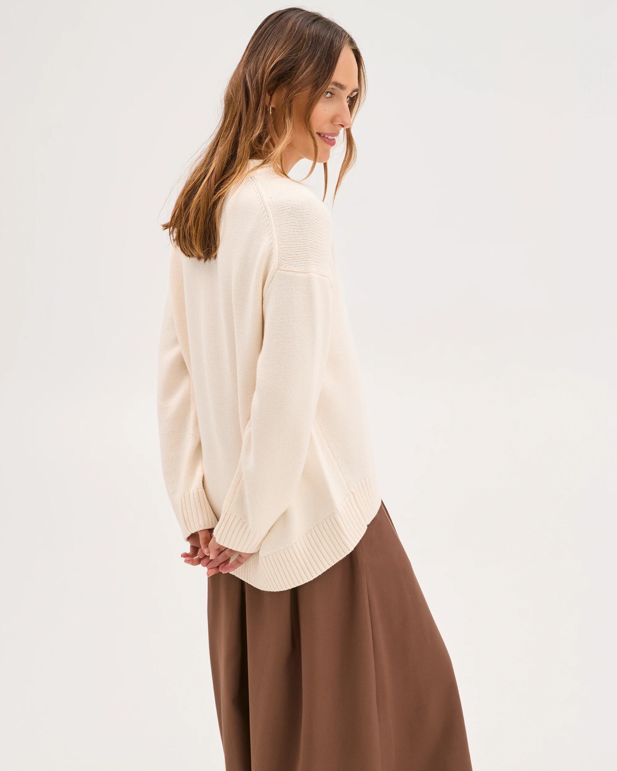5 Target Woman Australian Cotton Blend Oversized Jumper PEARL, 5 of 7