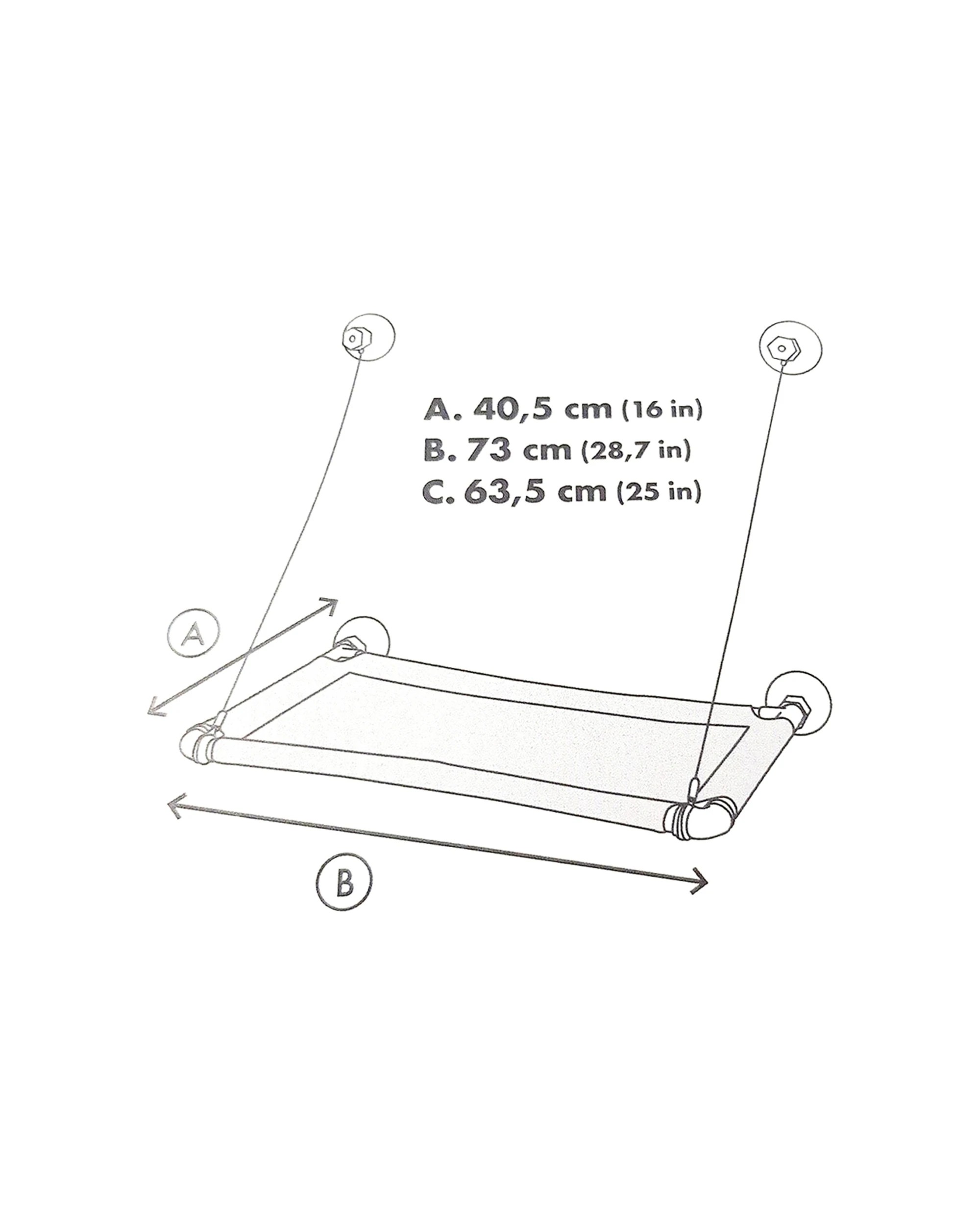 2 M-pets Horizon Cat Window Perch 73cm Grey Hanging Pet Bed For Cats And Kittens
 - Grey, 2 of 2