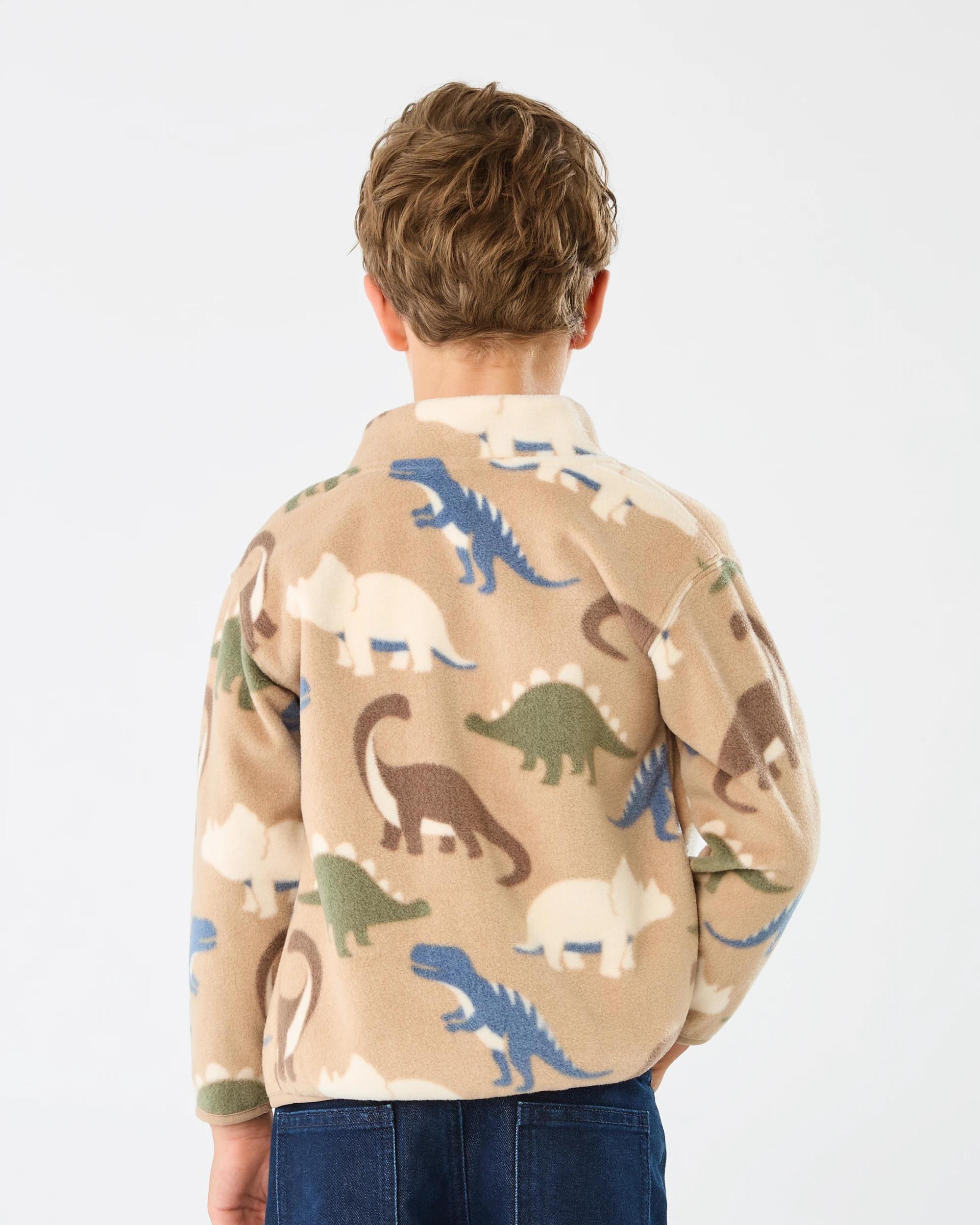 3 Polar Fleece Zip Through Jacket Brn Dino, 3 of 8