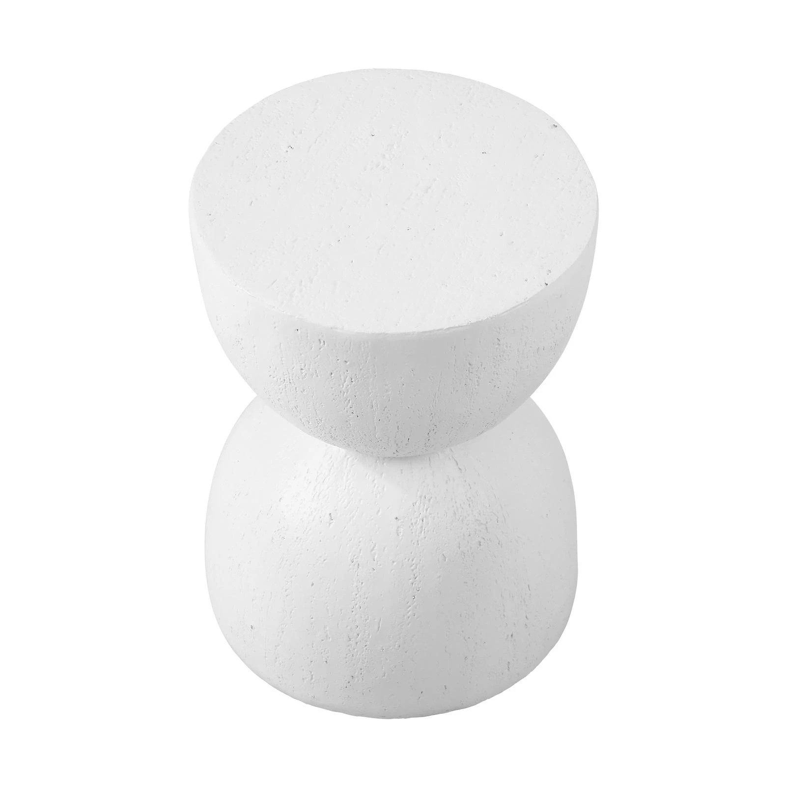 4 Oikiture Coffee Side Table Bedside End Stone Stool Stand Outdoor Indoor
 - White, 4 of 8