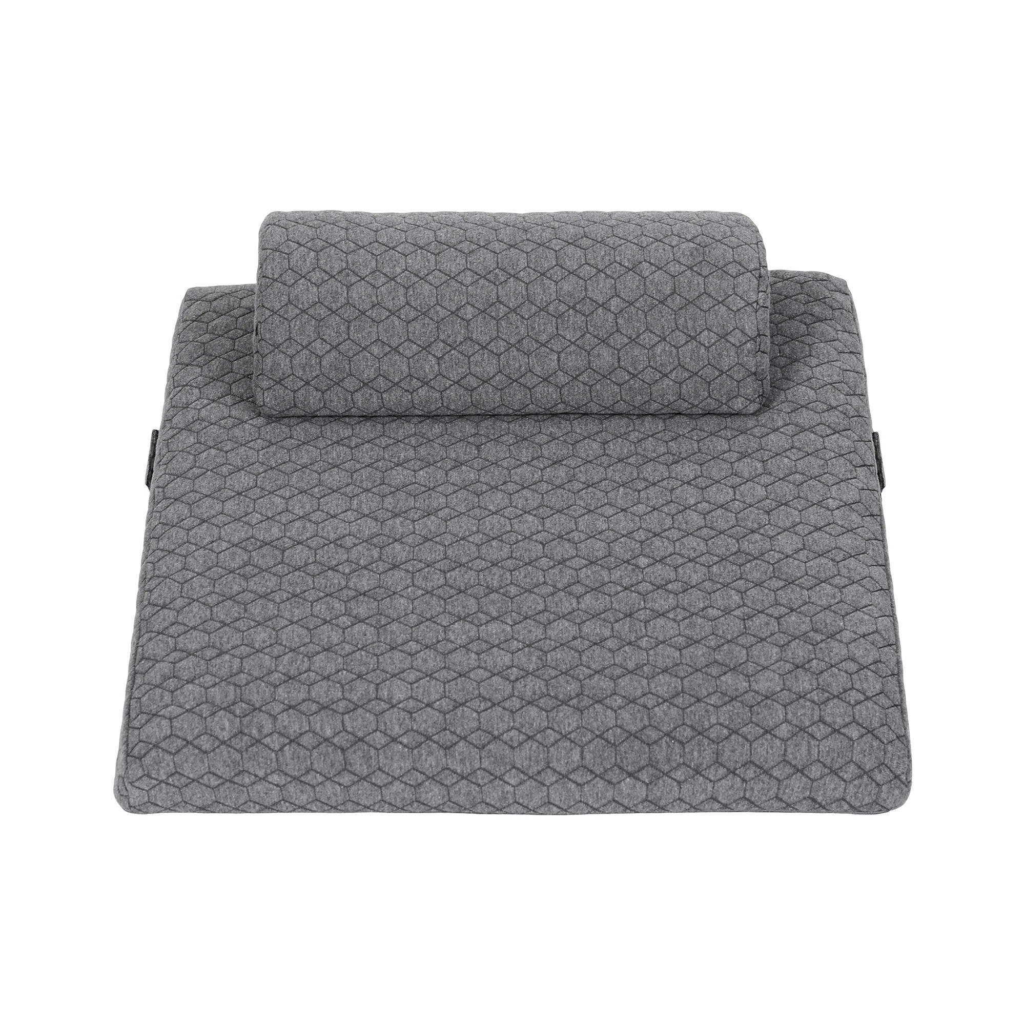 3 Giselle Bedding Wedge Pillow for Sleeping, Cooling Egg Gel Memory Foam Back Support - Grey, 3 of 9