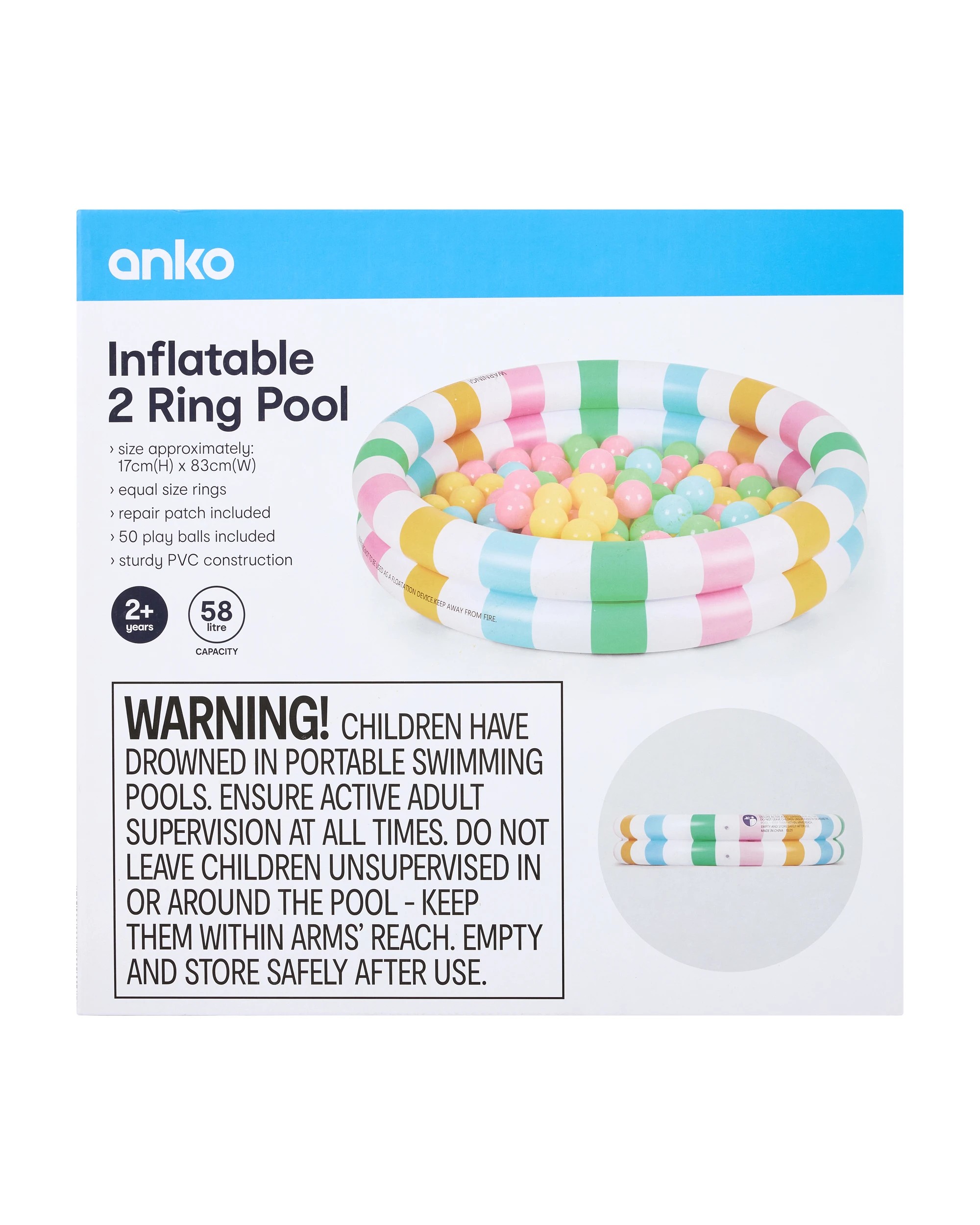 8 Inflatable 2 Ring Pool, 8 of 8