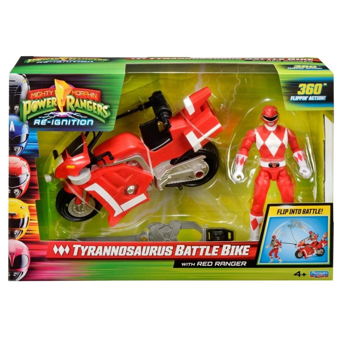 1 Mighty Morphin Power Rangers Re-Ignition Tyrannosaurus Battle Bike with Red Ranger, 1 of 5