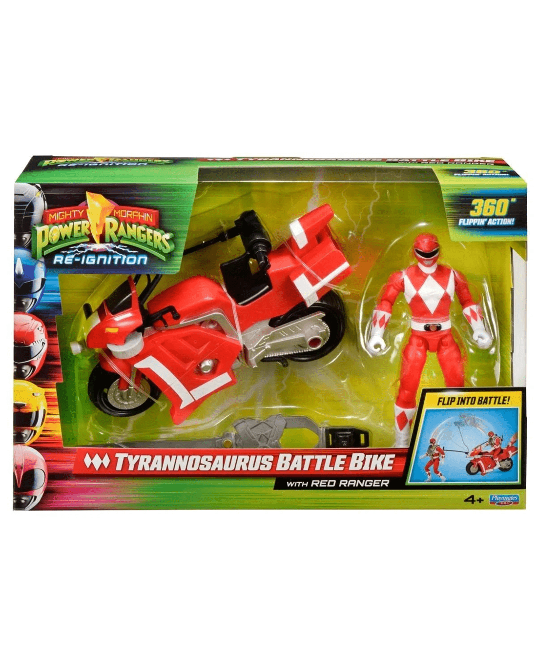 1 Mighty Morphin Power Rangers Re-Ignition Tyrannosaurus Battle Bike with Red Ranger, 1 of 5