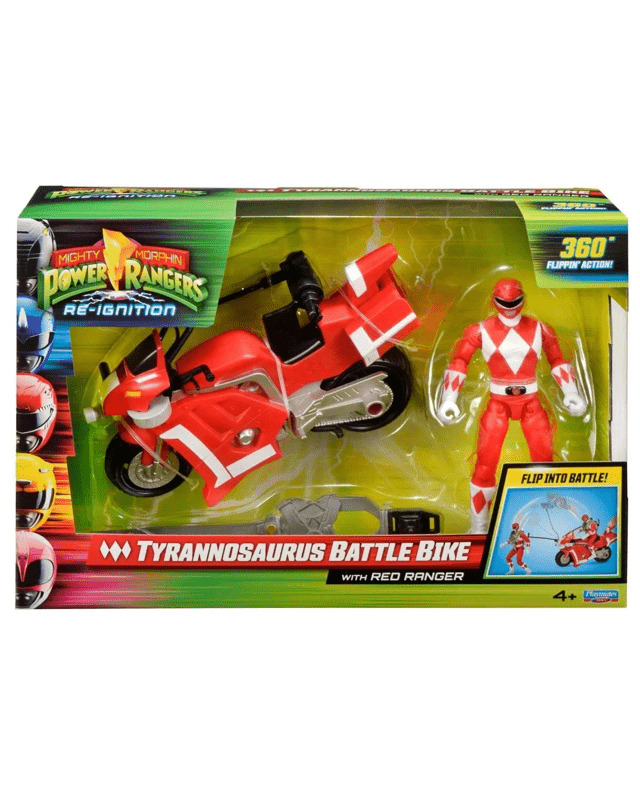 Mighty Morphin Power Rangers Re-Ignition Tyrannosaurus Battle Bike with Red Ra