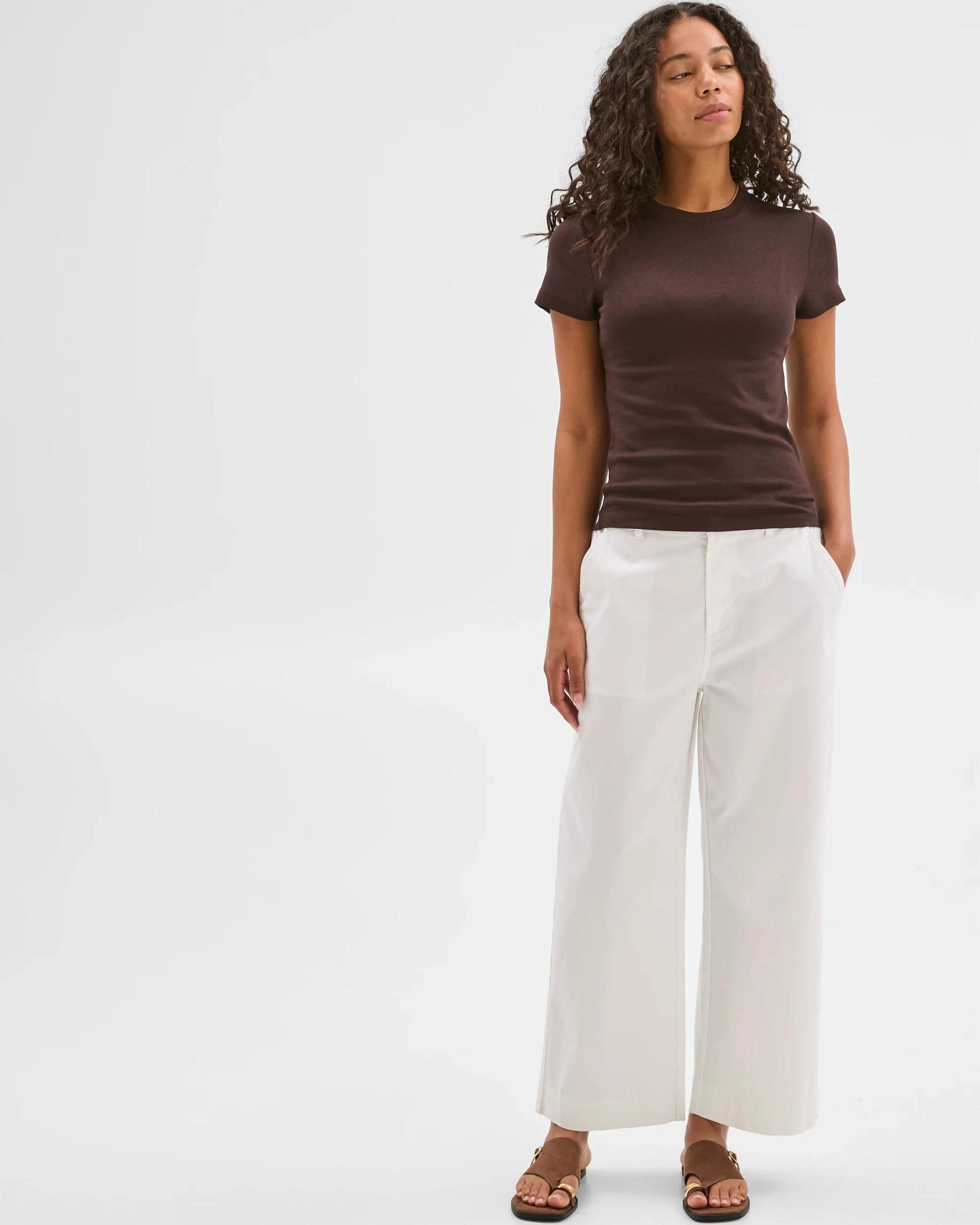 2 Target Australian Cotton Summer Crop Pants WHITE, 2 of 6