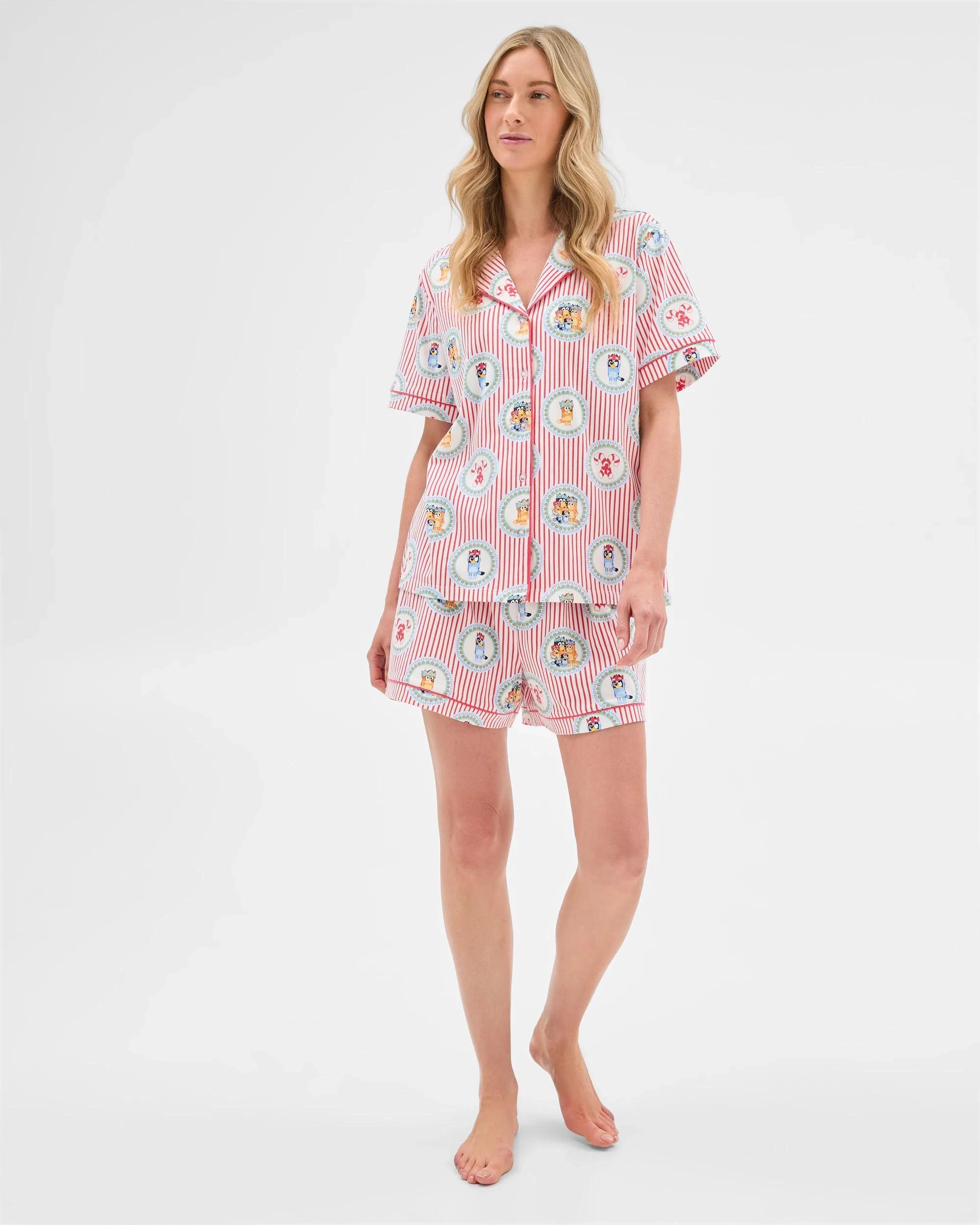 1 Family Matching Christmas Bluey Womens Australian Cotton Pyjama Set BLUEY, 1 of 9