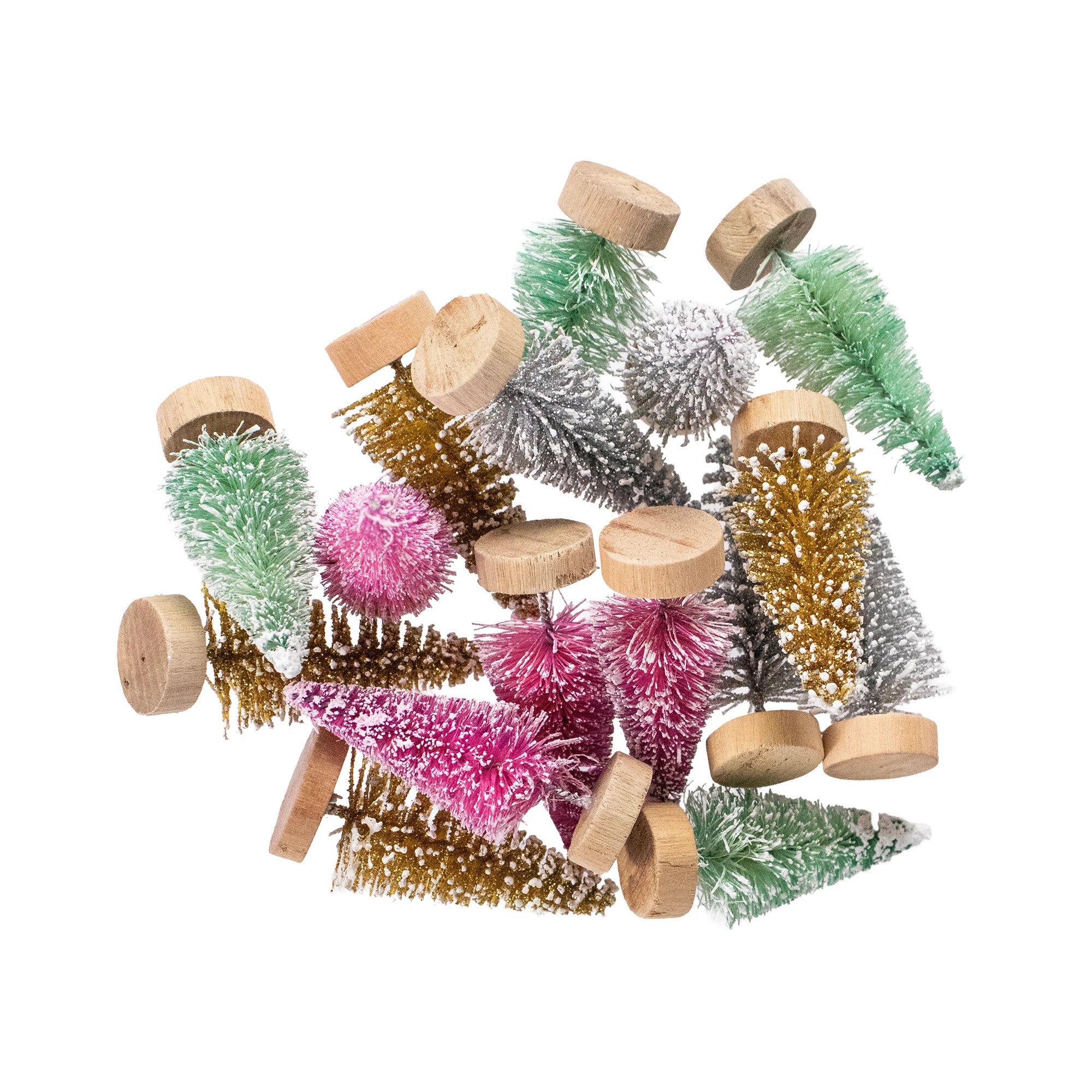 2 16 Pack Christmas Craft Mini Trees, 2 of 3
