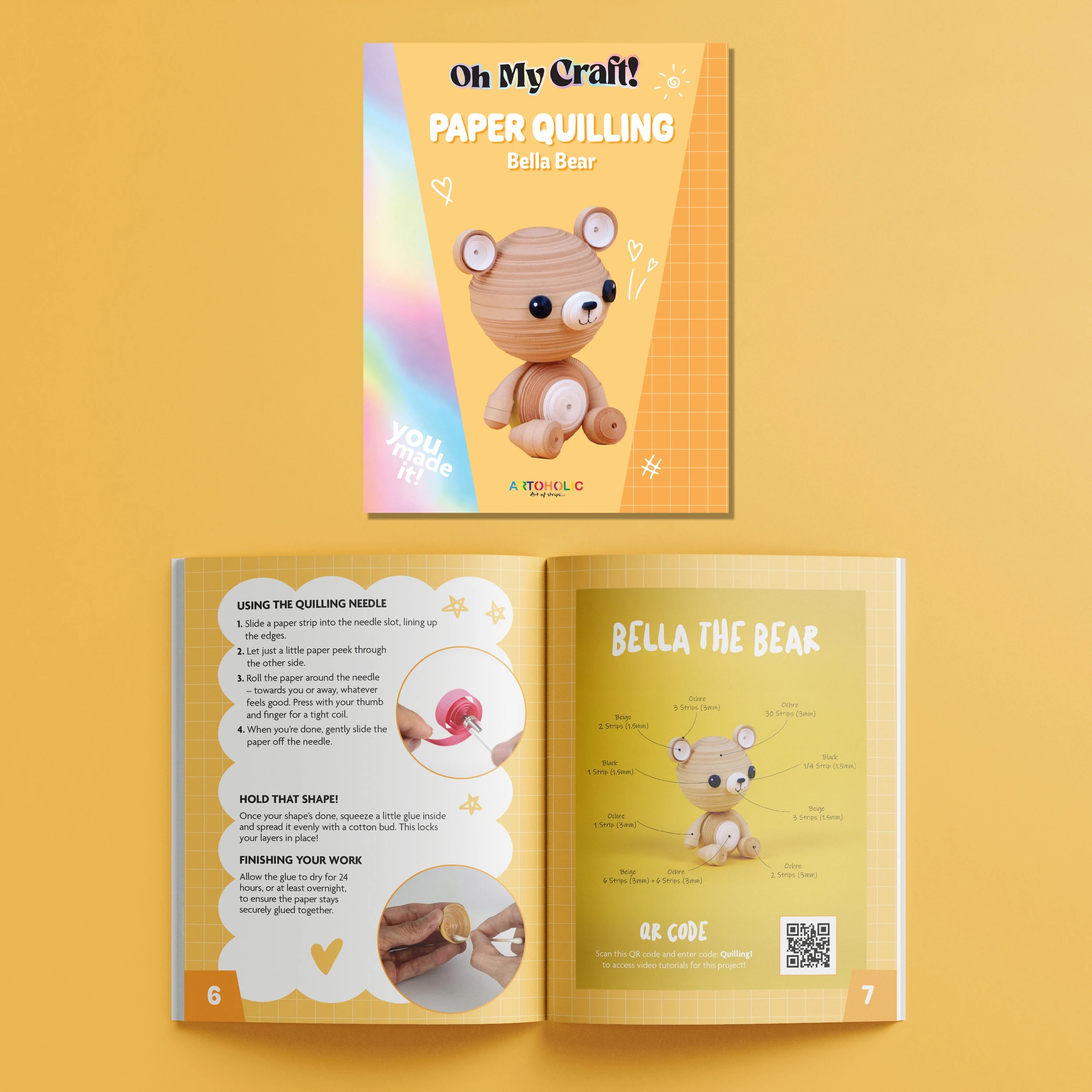 4 Oh My Craft! Paper Quilling Bella Bear, 4 of 5