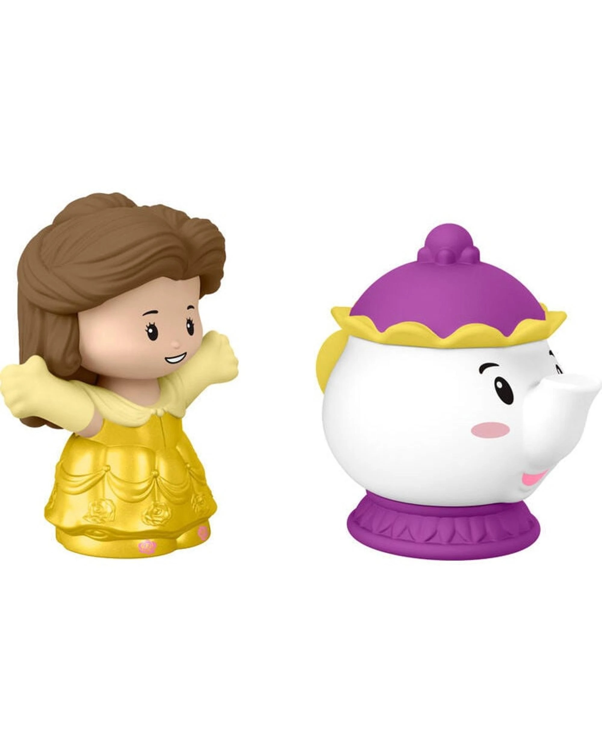 2 Little People Disney Princess Belle and Mrs Potts Figure Set, 2 of 6