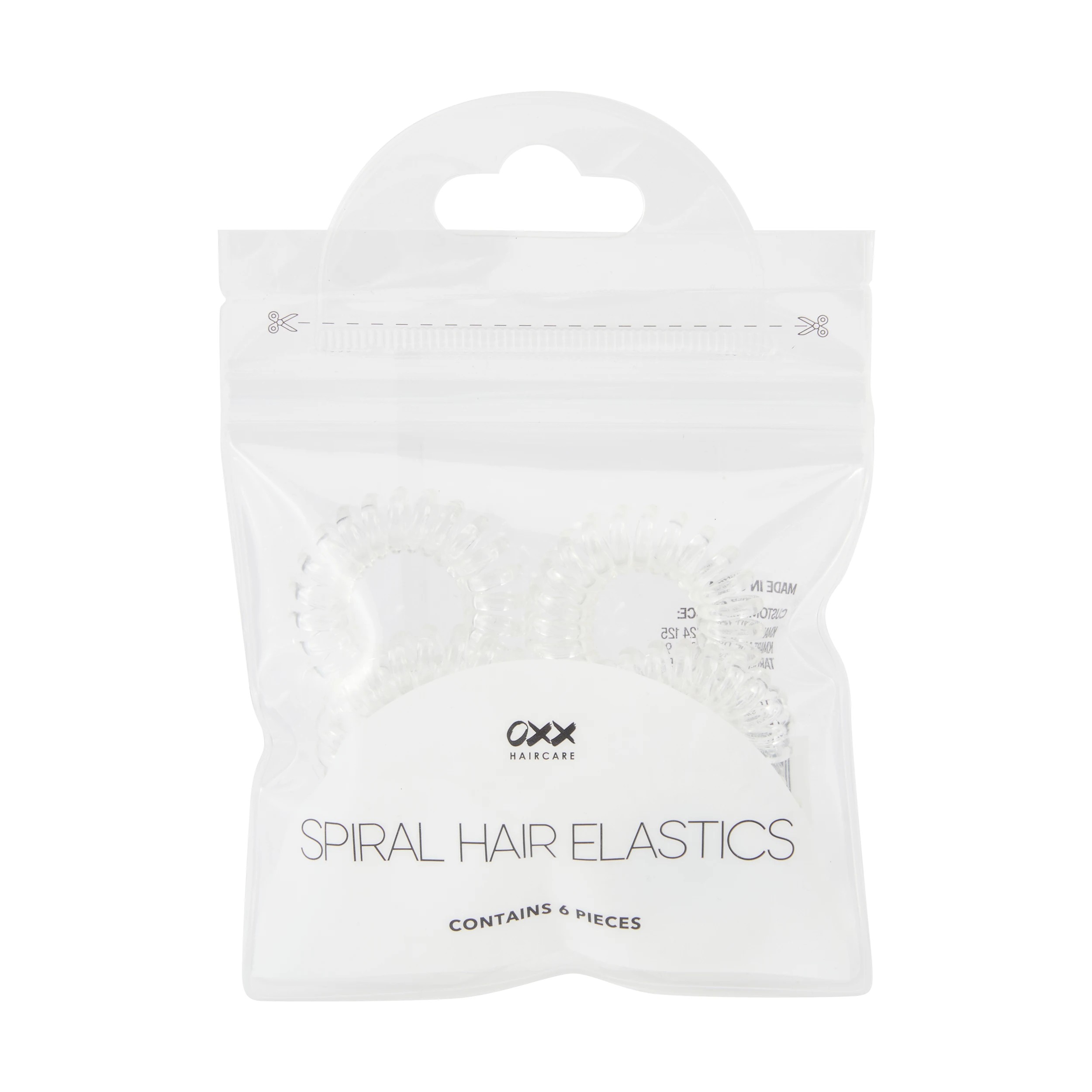 4 OXX Haircare 6 Piece Spiral Hair Elastics - Clear, 4 of 4