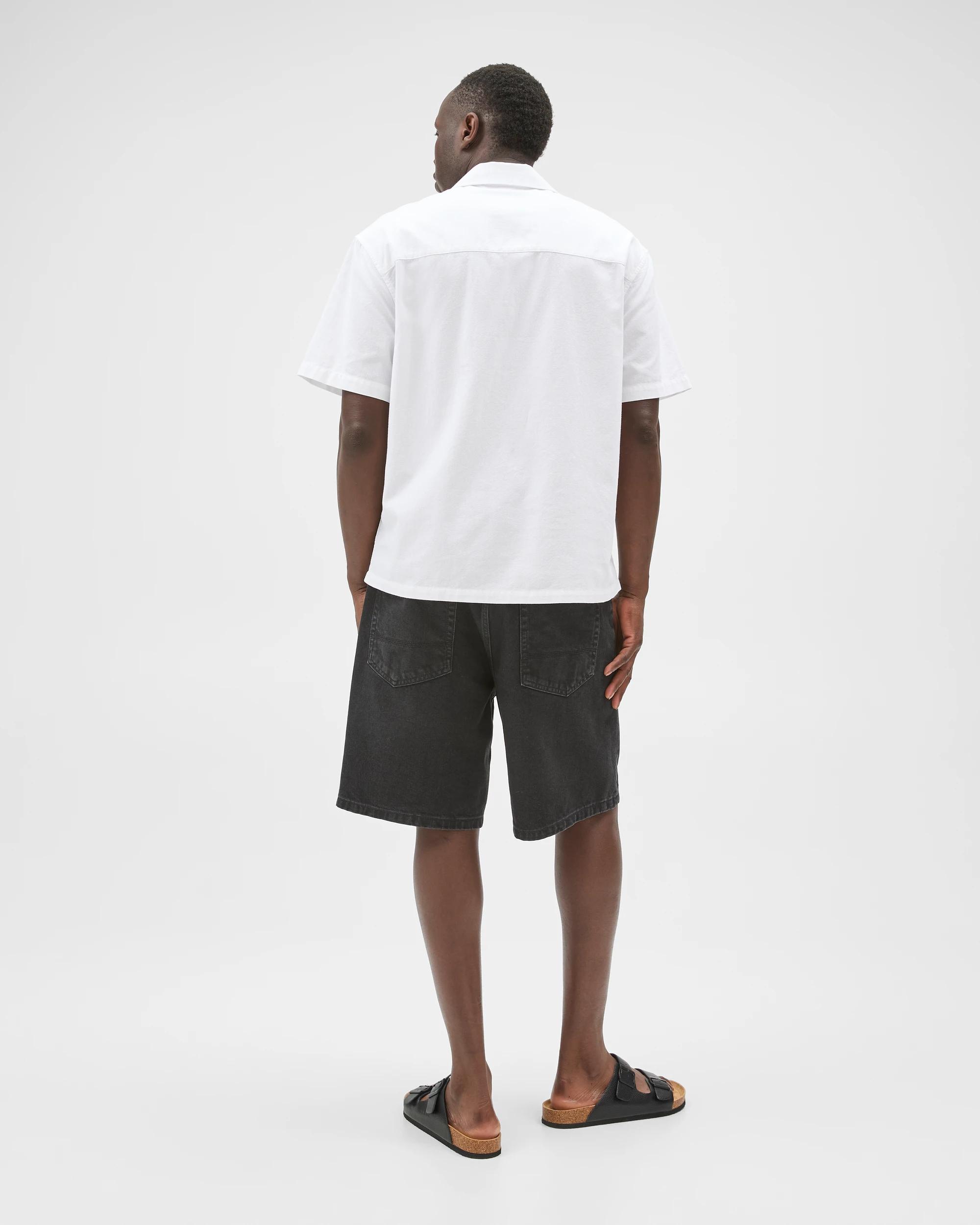 7 Commons Australian Cotton Short Sleeve Embroidered Boxy Fit Shirt CLOUD WHITE, 7 of 7