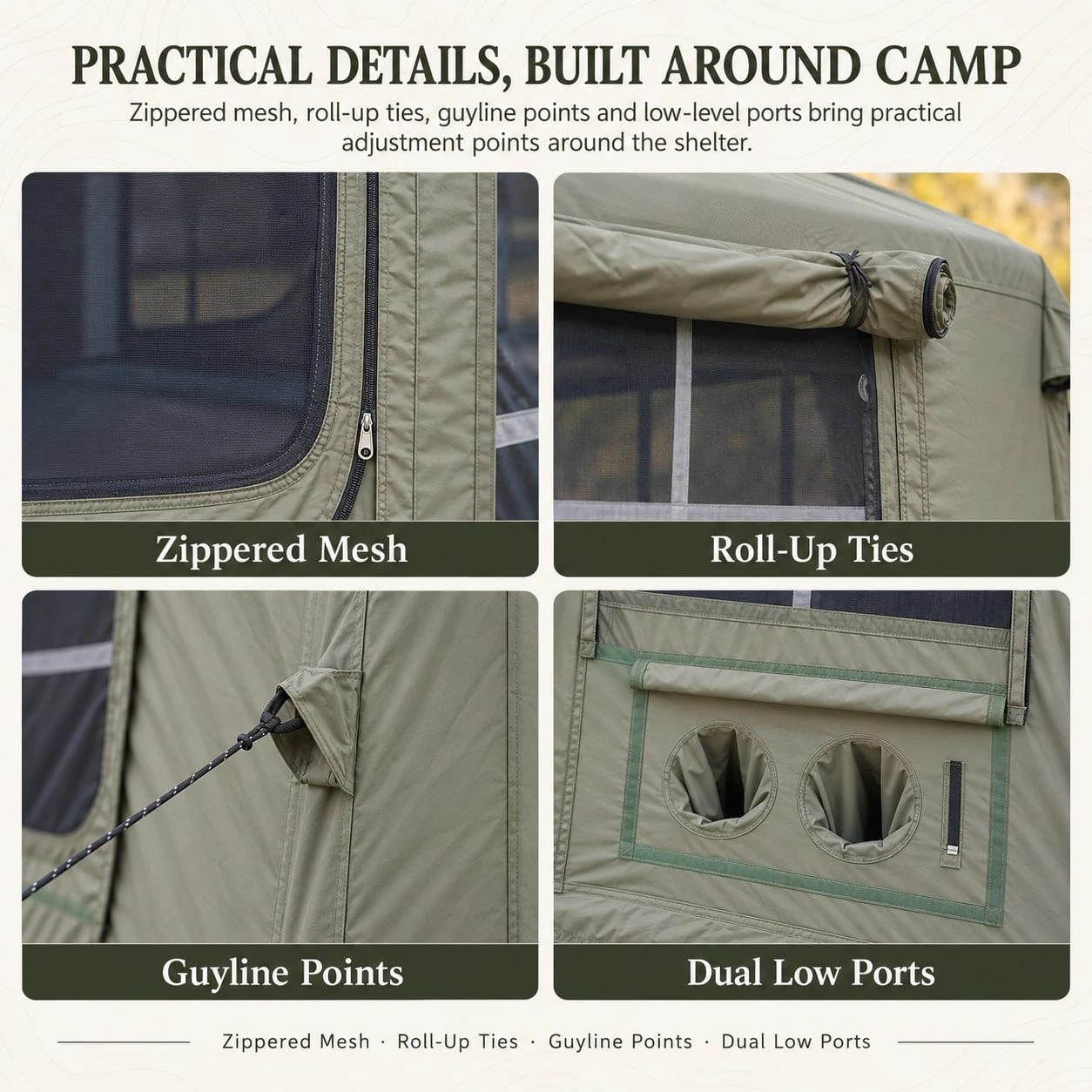 3 Weisshorn Inflatable Cabin Camping Tent Mesh Entry 520x360cm - Green - Green, 3 of 10
