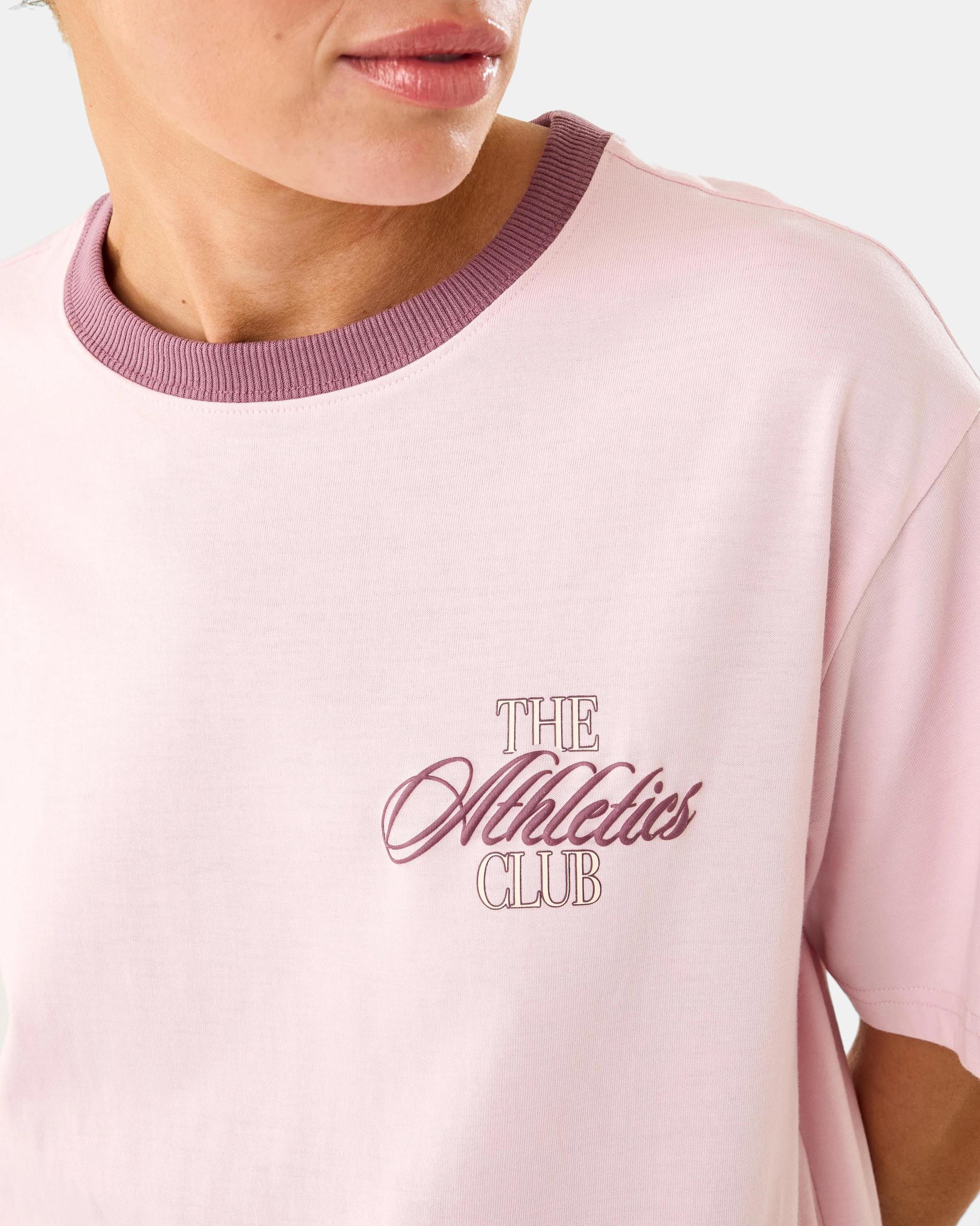 7 Active Womens Oversized Gym T-shirt Aura Pink, 7 of 9