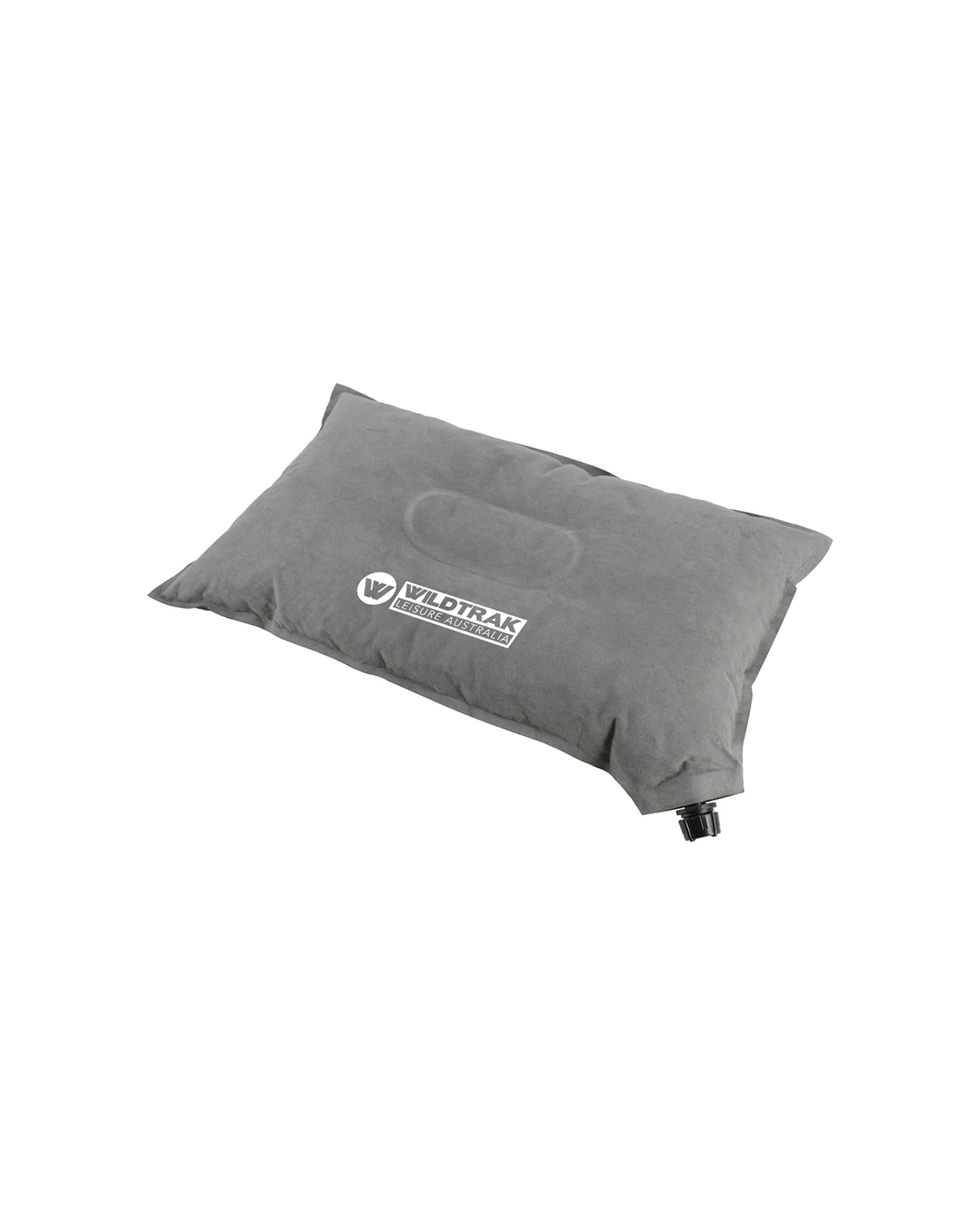 1 Wildtrak Self Inflating Pillow With Carry Bag Thick PU Foam - Grey, 1 of 2