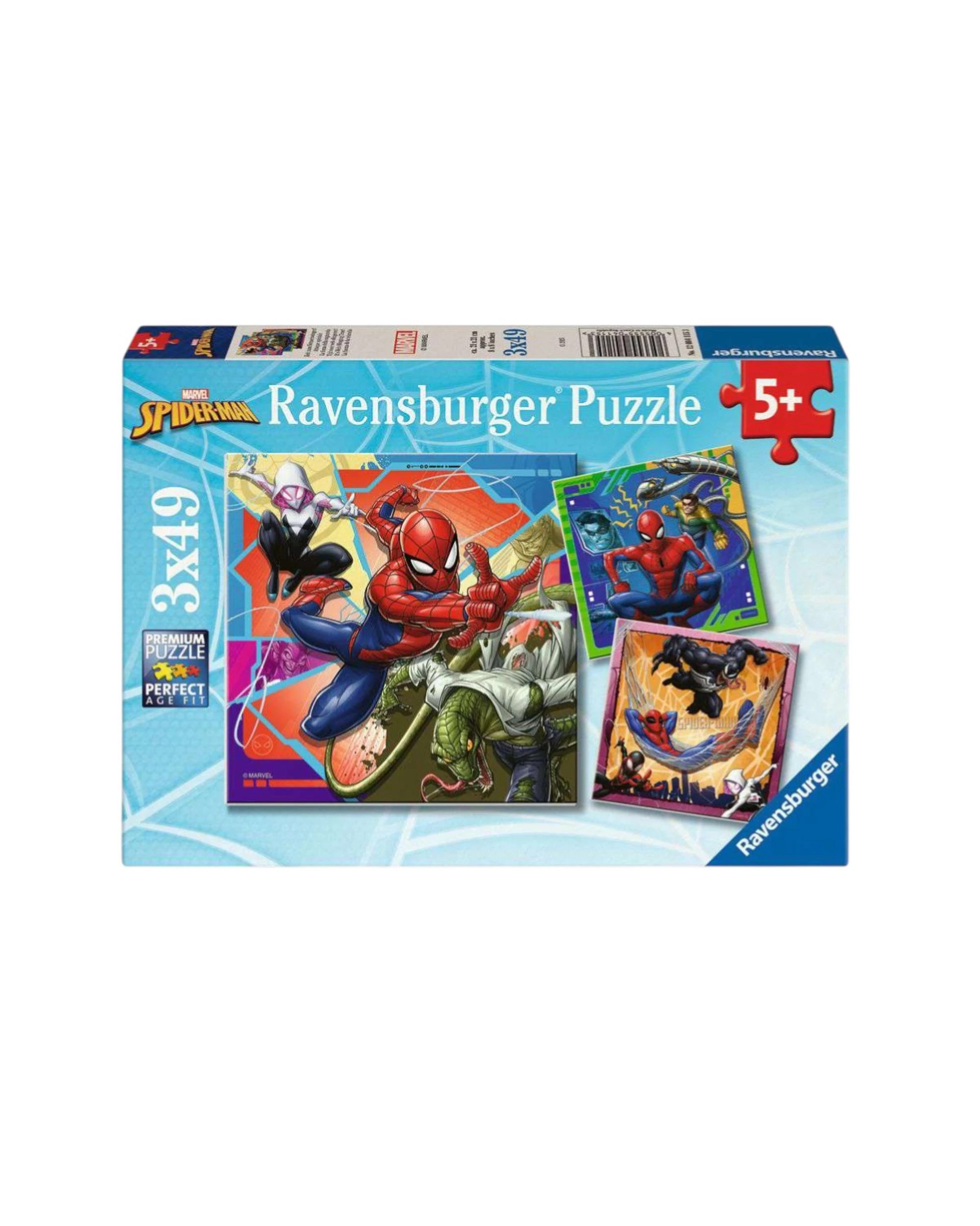 1 Ravensburger Marvel Spider-Man 3 x 49 Piece Jigsaw Puzzle, 1 of 4