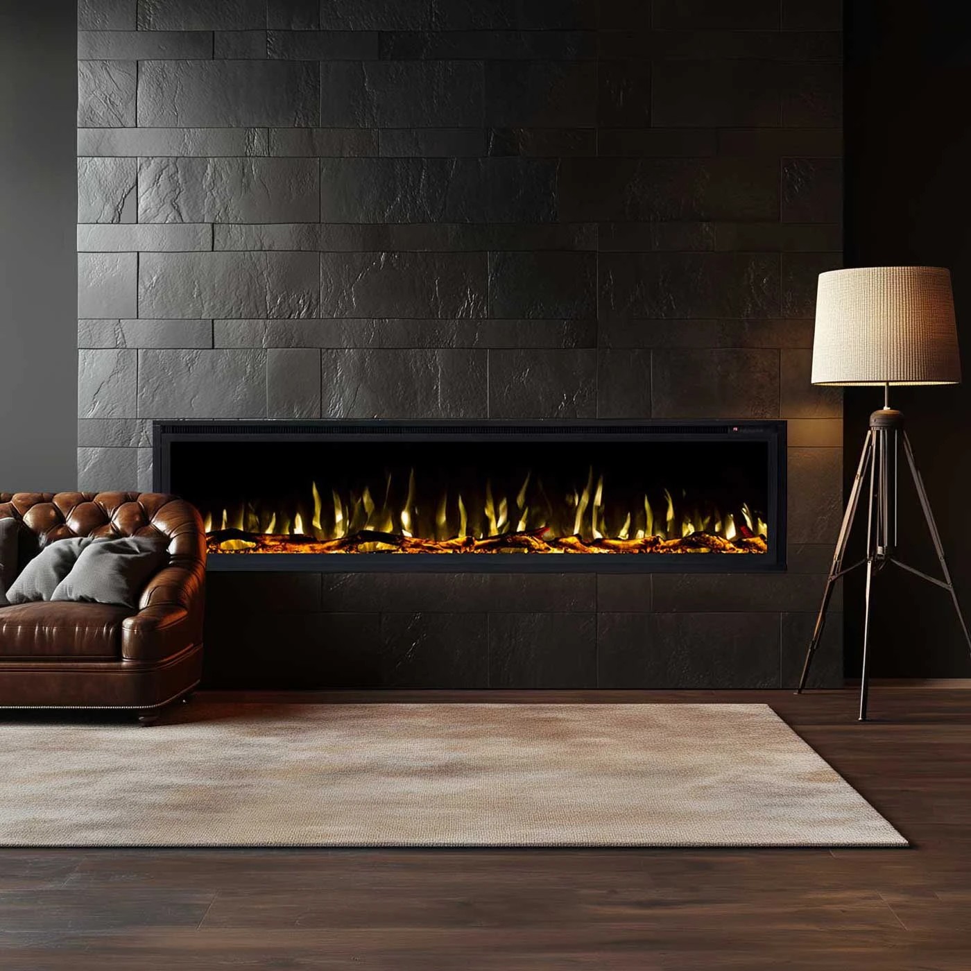 1 Moda Living Concerto 65 inch Electric Fireplace - Black, 1 of 6