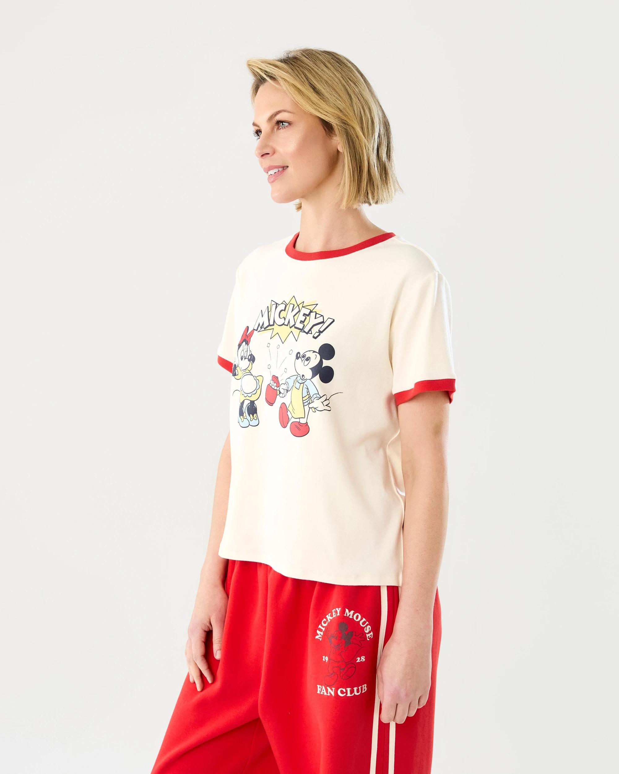 2 Short Sleeve Mickey Mouse License Ringer T-shirt Mickeypris, 2 of 8