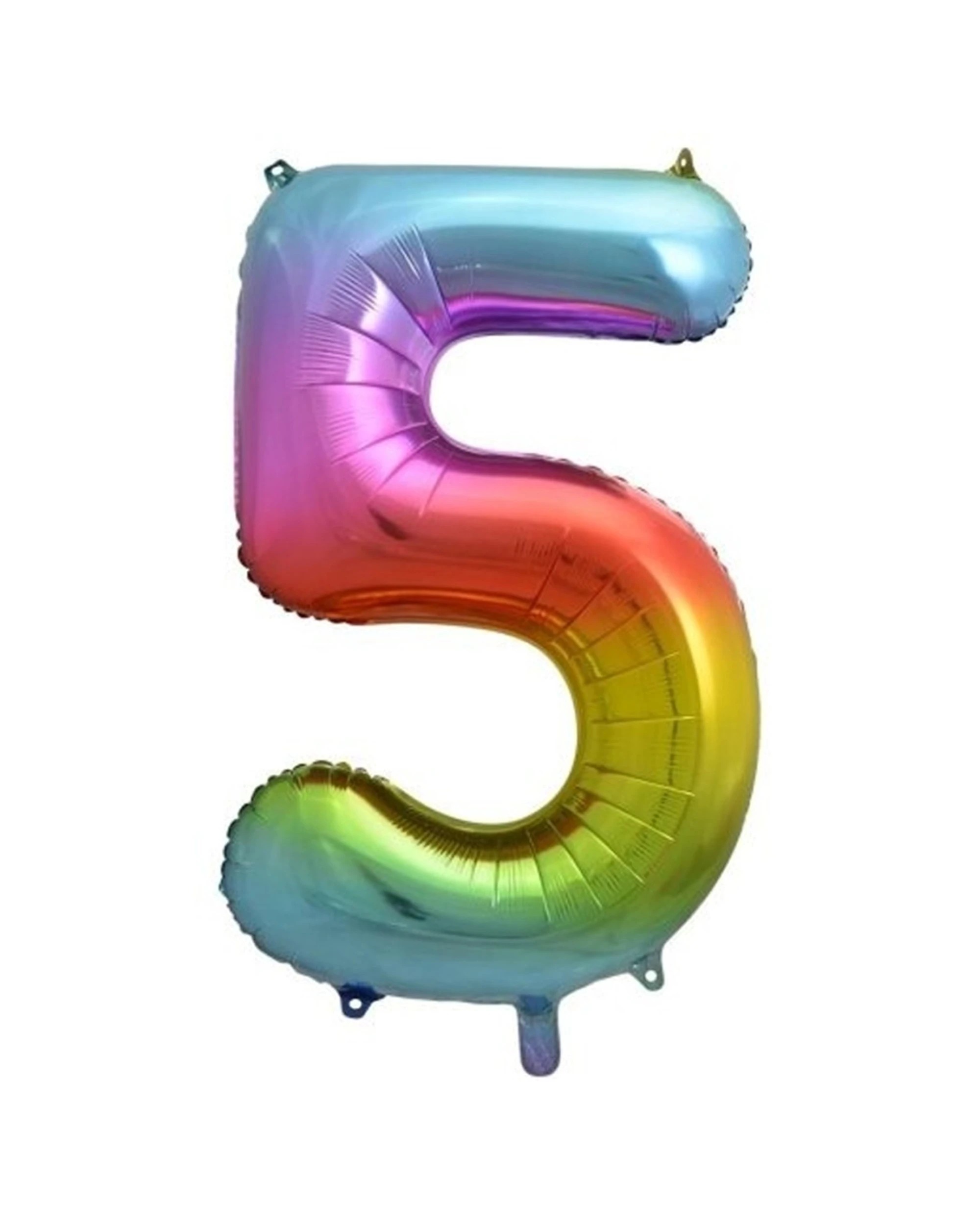 1 Alpen Decrotex Foil Balloon Number 5 Party Decoration 34 Inches Rainbow - Multi, 1 of 1