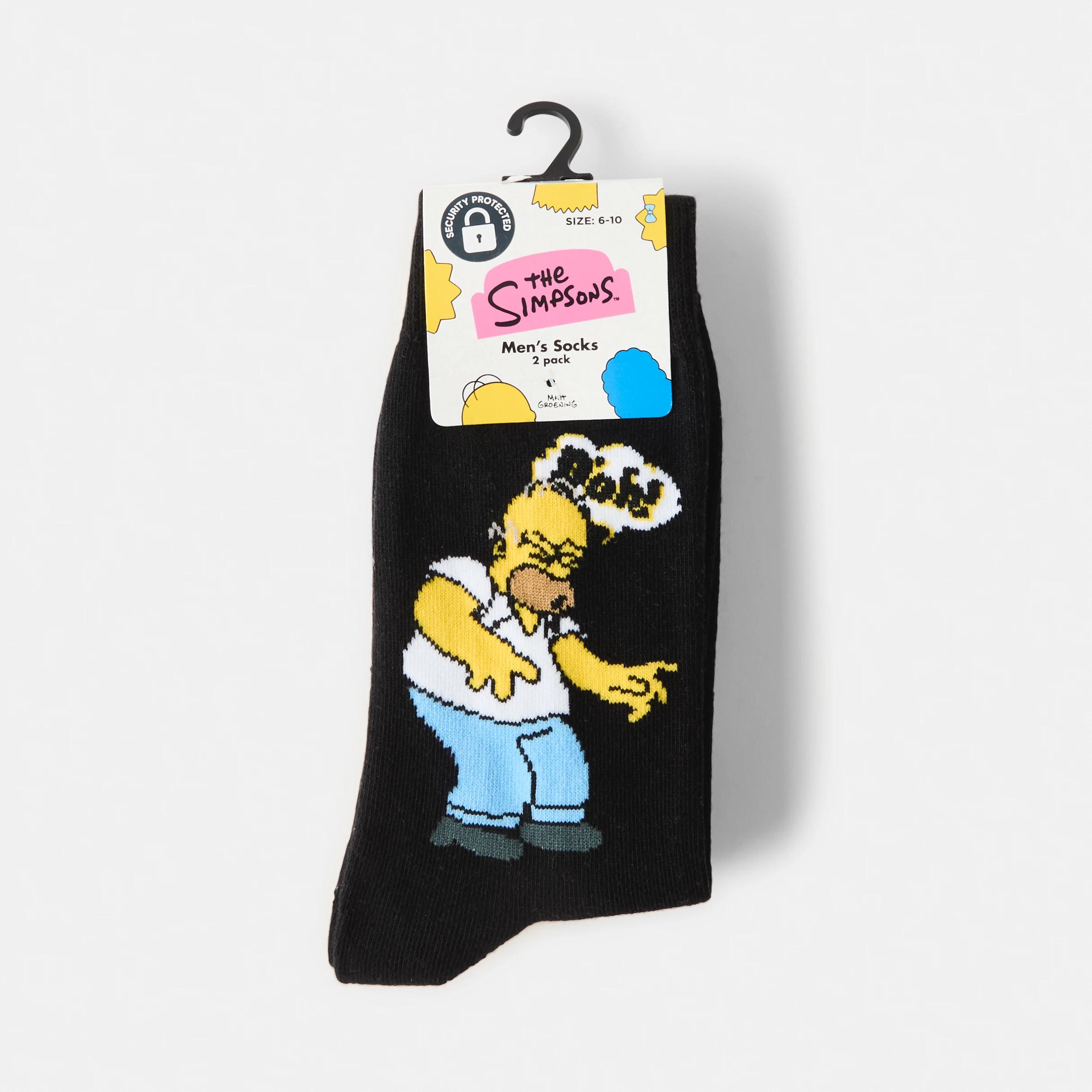 3 2 Pack The Simpsons License Socks 2PK SIMPSONS, 3 of 3