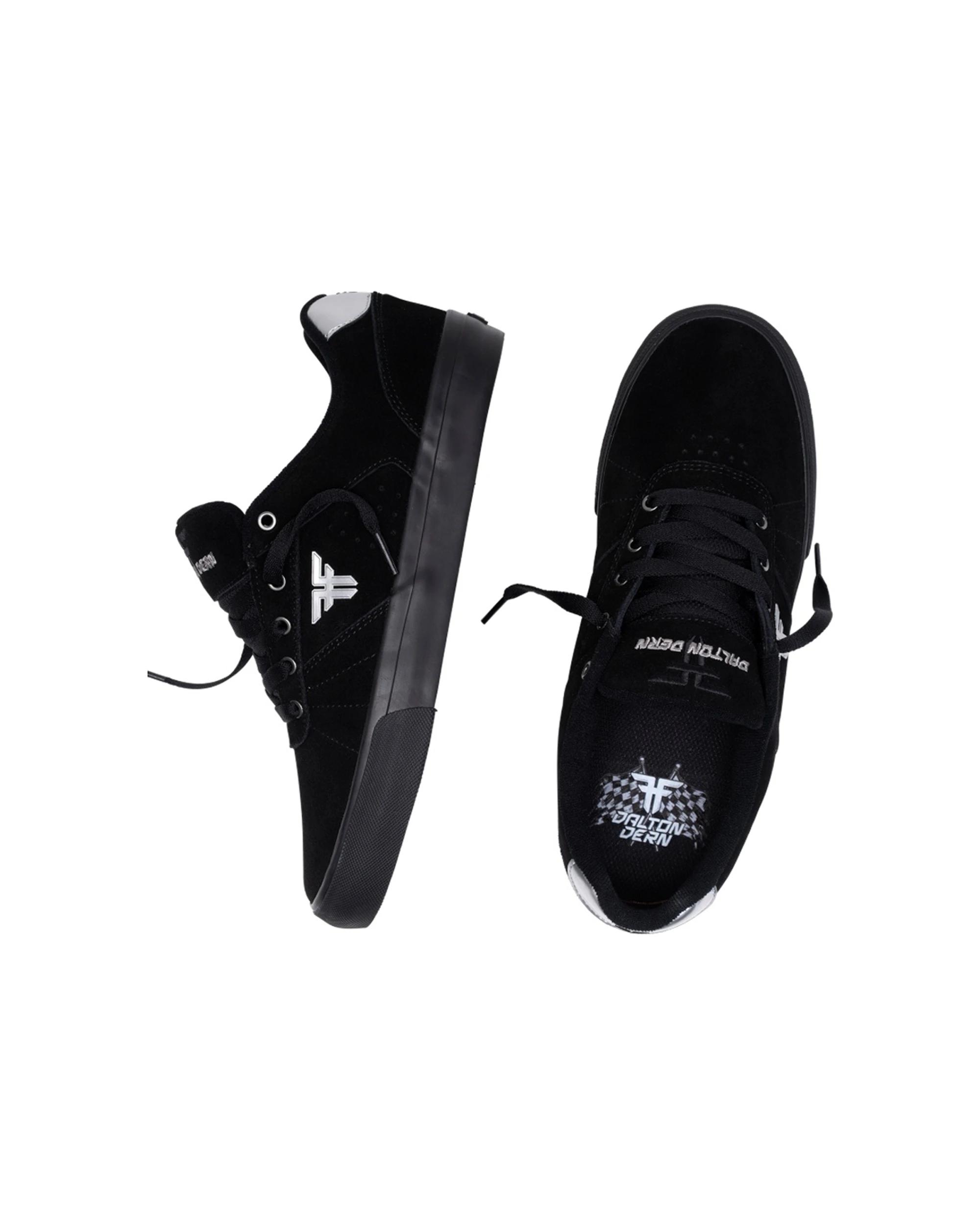 3 Fallen Footwear The Daytona Dalton Dern Vulcanized Skate Shoes Suede BLACK/SILVER, 3 of 6