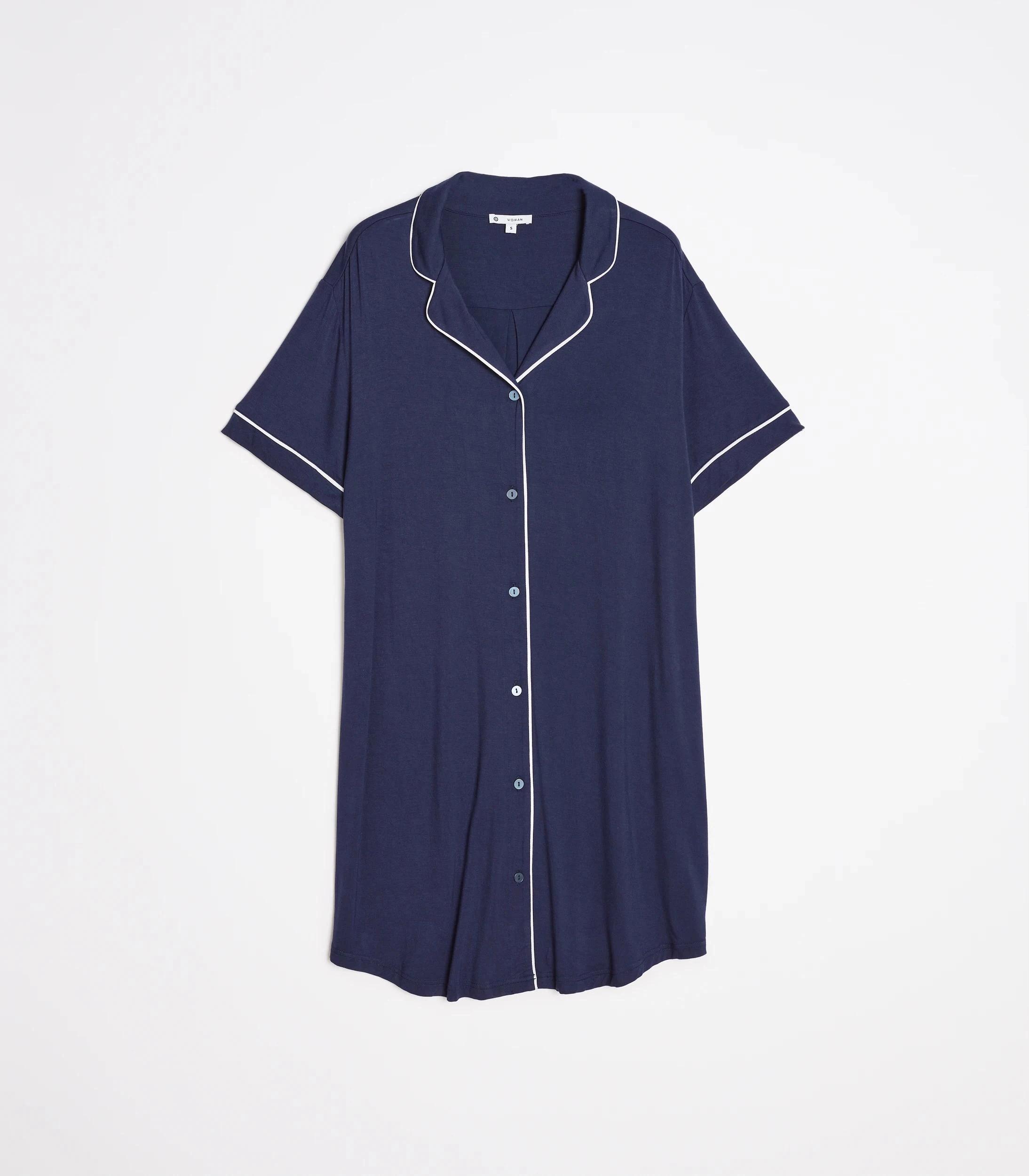 5 Target Soft Comfort Bamboo Sleep Nightie NAVY BLUE, 5 of 6