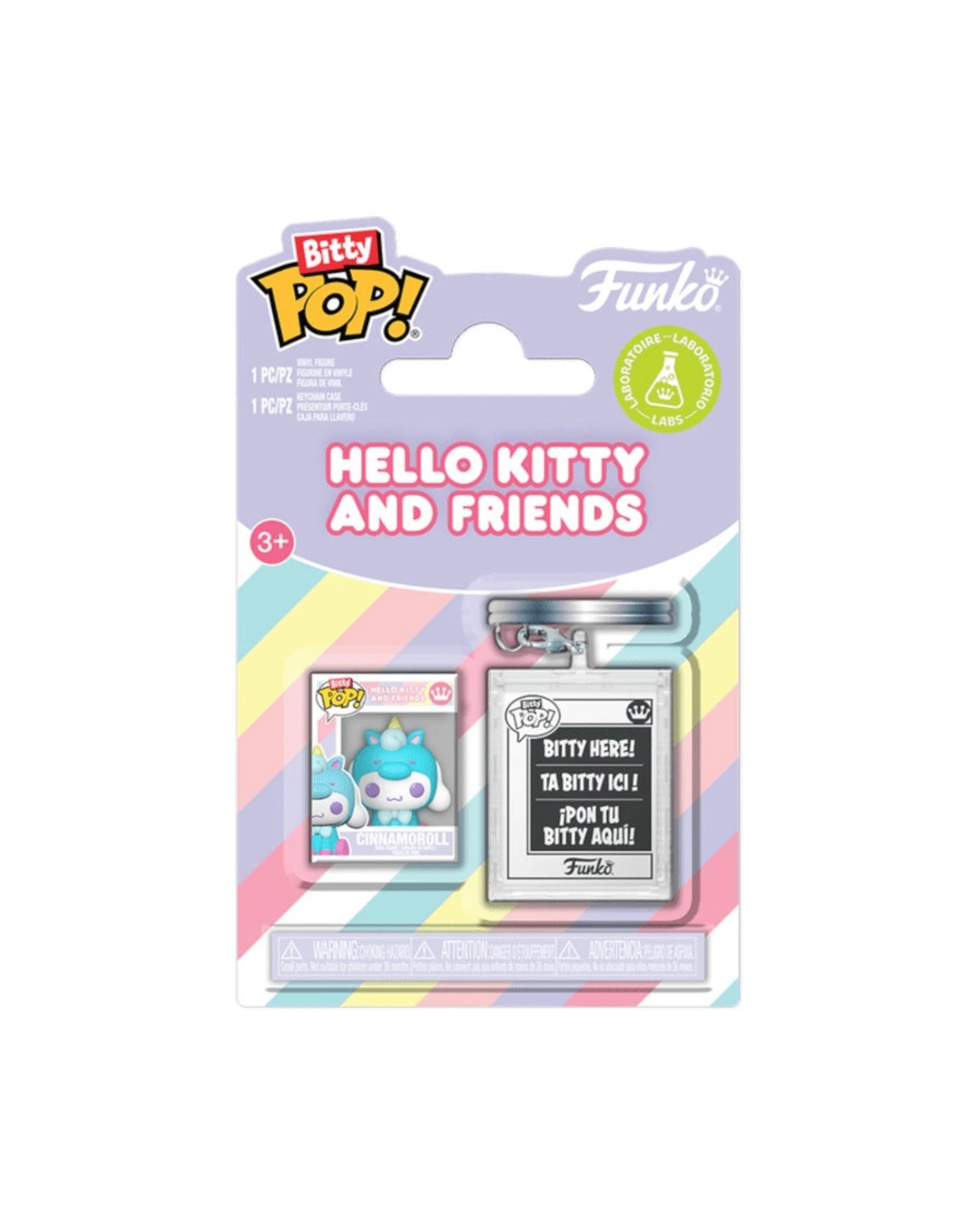 3 Sanrio Hello Kitty and Friends Cinnamoroll Unicorn Bitty POP! Vinyl with Keychain Case, 3 of 3