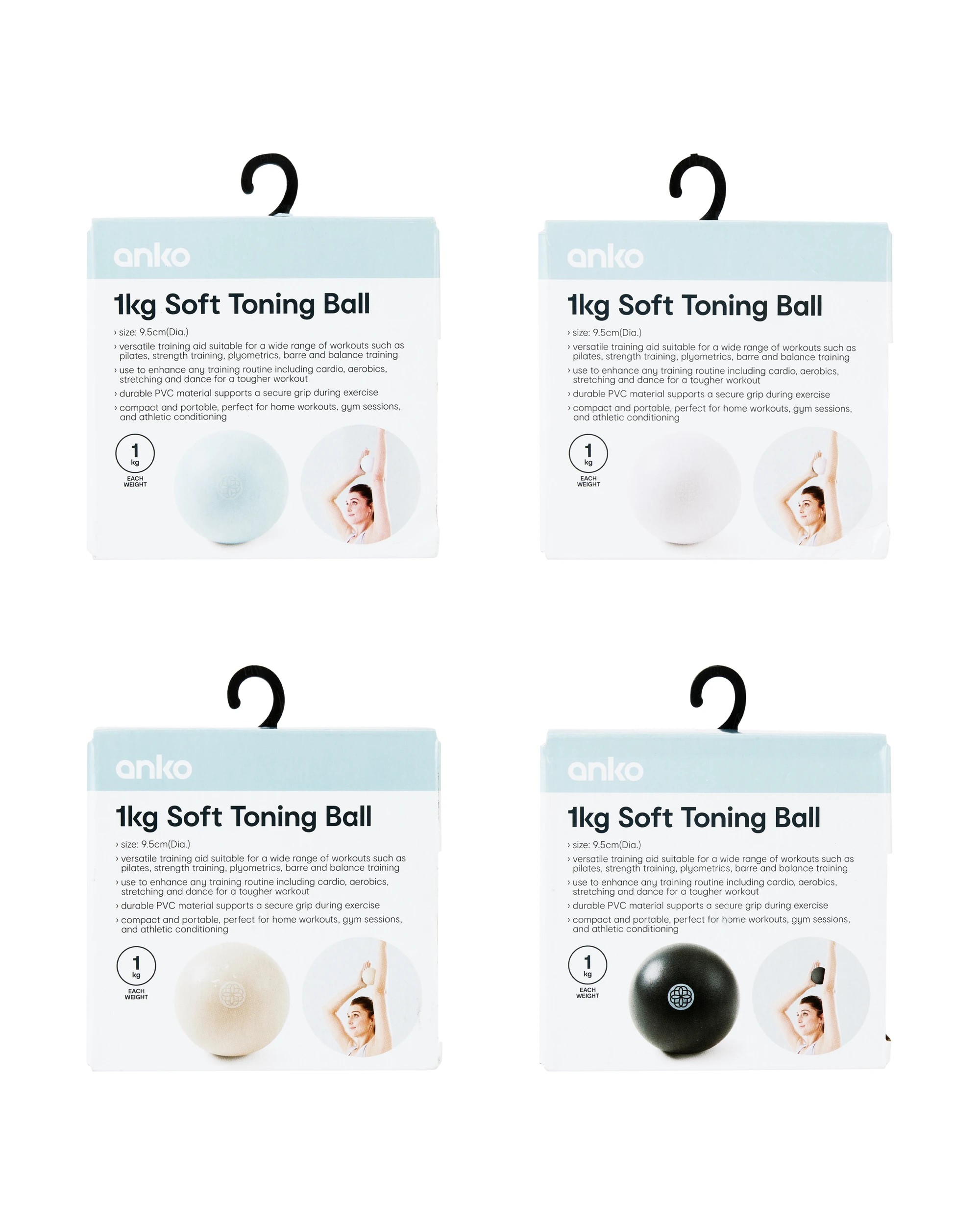 9 1kg Soft Toning Ball - Assorted, 9 of 10