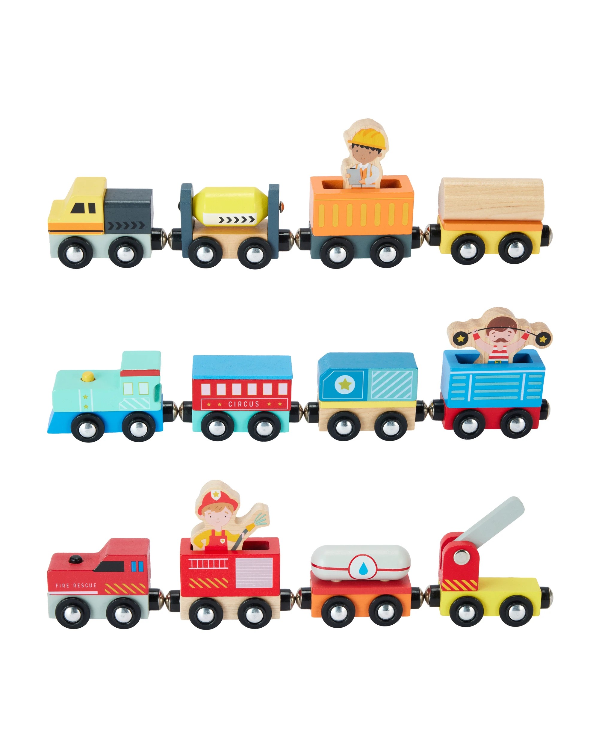 1 Wooden Train and Carriage Set - Assorted, 1 of 10
