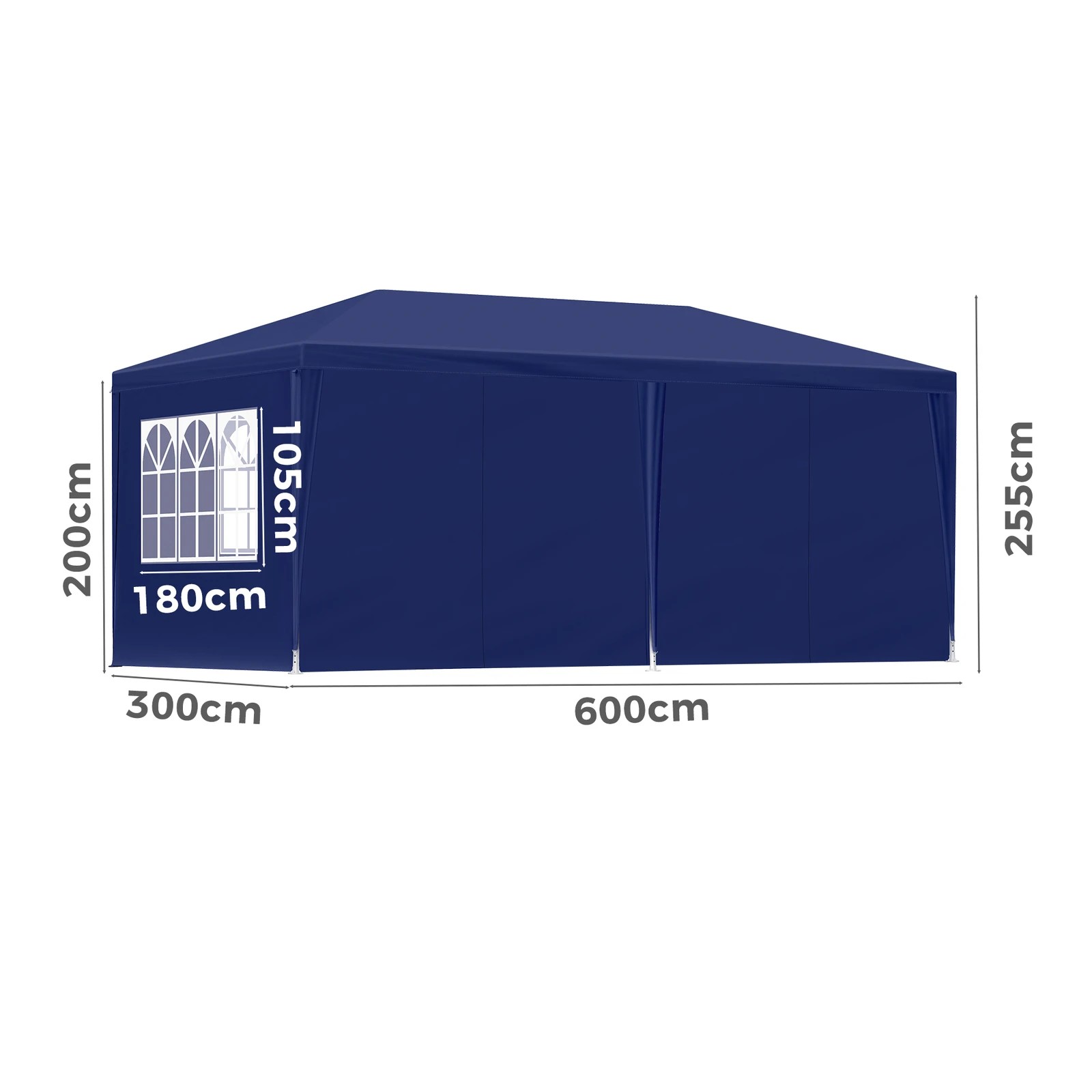 7 Alfordson Gazebo 3x6m Outdoor Wedding Marquee Camping Canopy Portable - Blue, 7 of 7