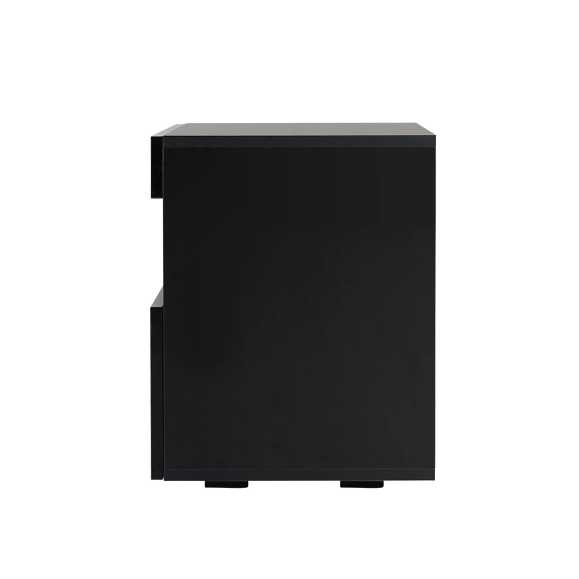 4 Artiss 2x Bedside Table LED - HERES - Black, 4 of 6