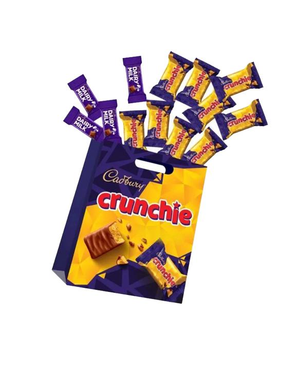 Cadbury Crunchie Showbag With Crunchie Bite Size & Dairy Milk Chocolates - Multi