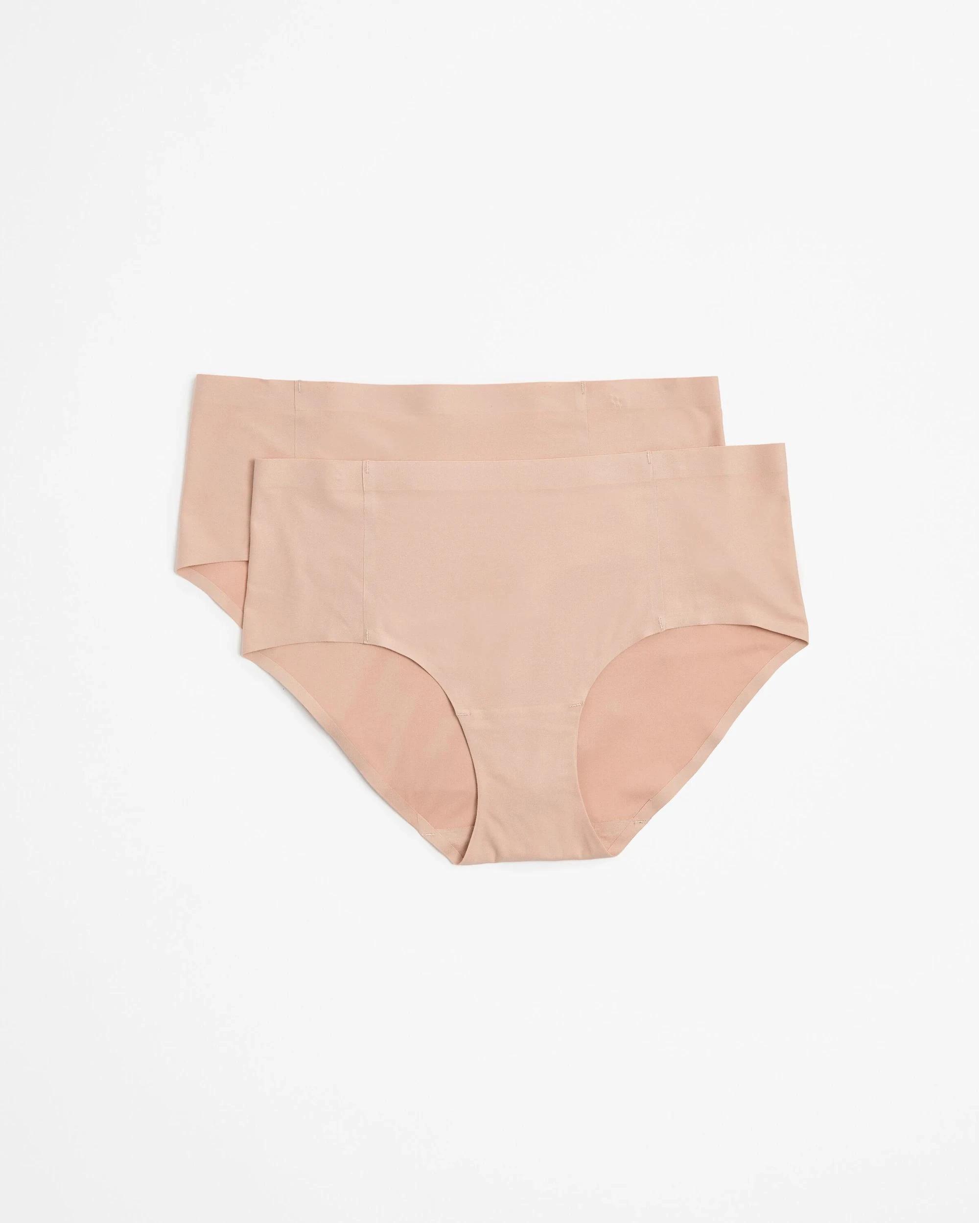 1 Target 2 Pack Bonded No Show Midi Briefs NUDE, 1 of 4