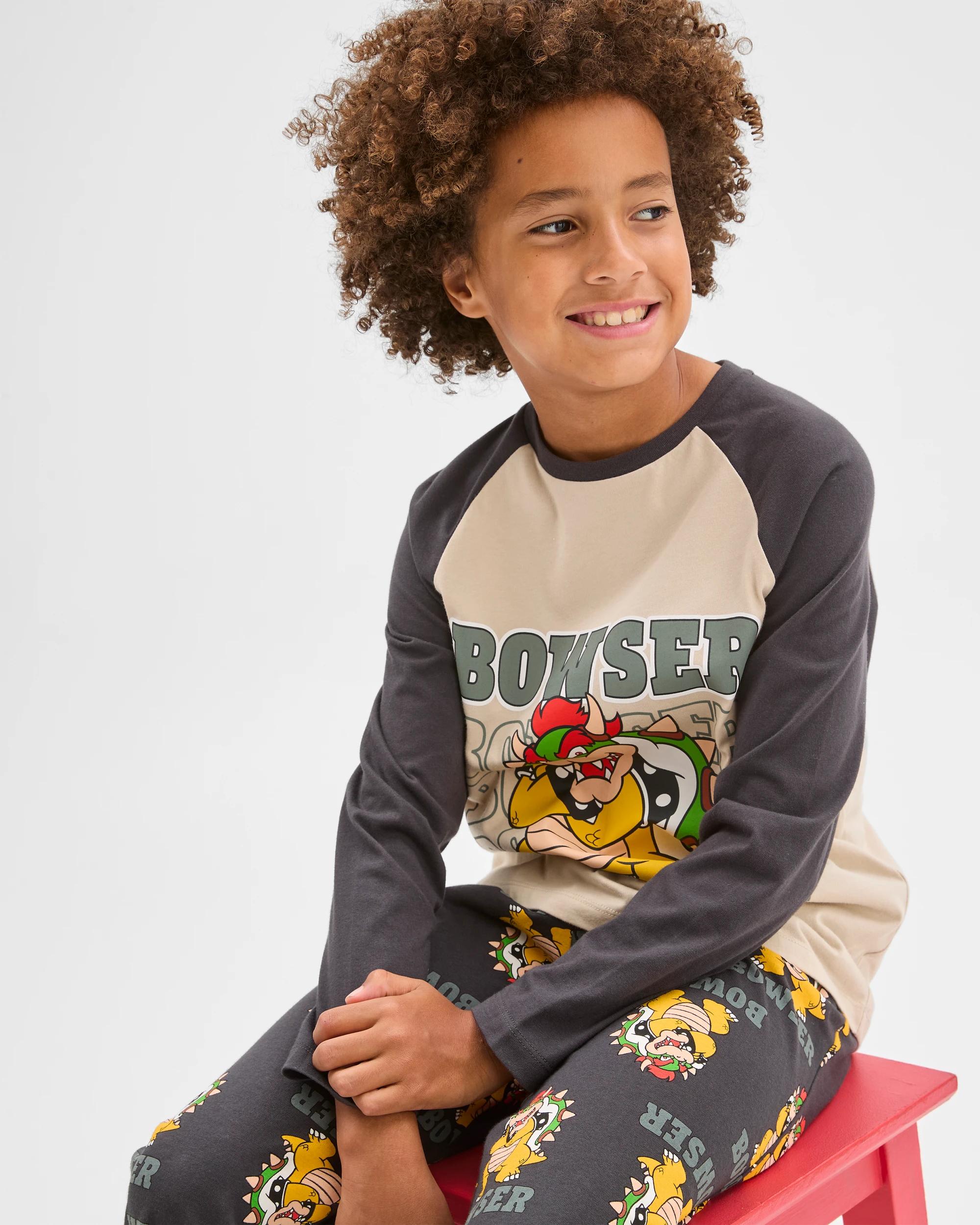 2 Super Mario Australian Cotton Older Boys Jersey Pyjama Set BOWSER, 2 of 7