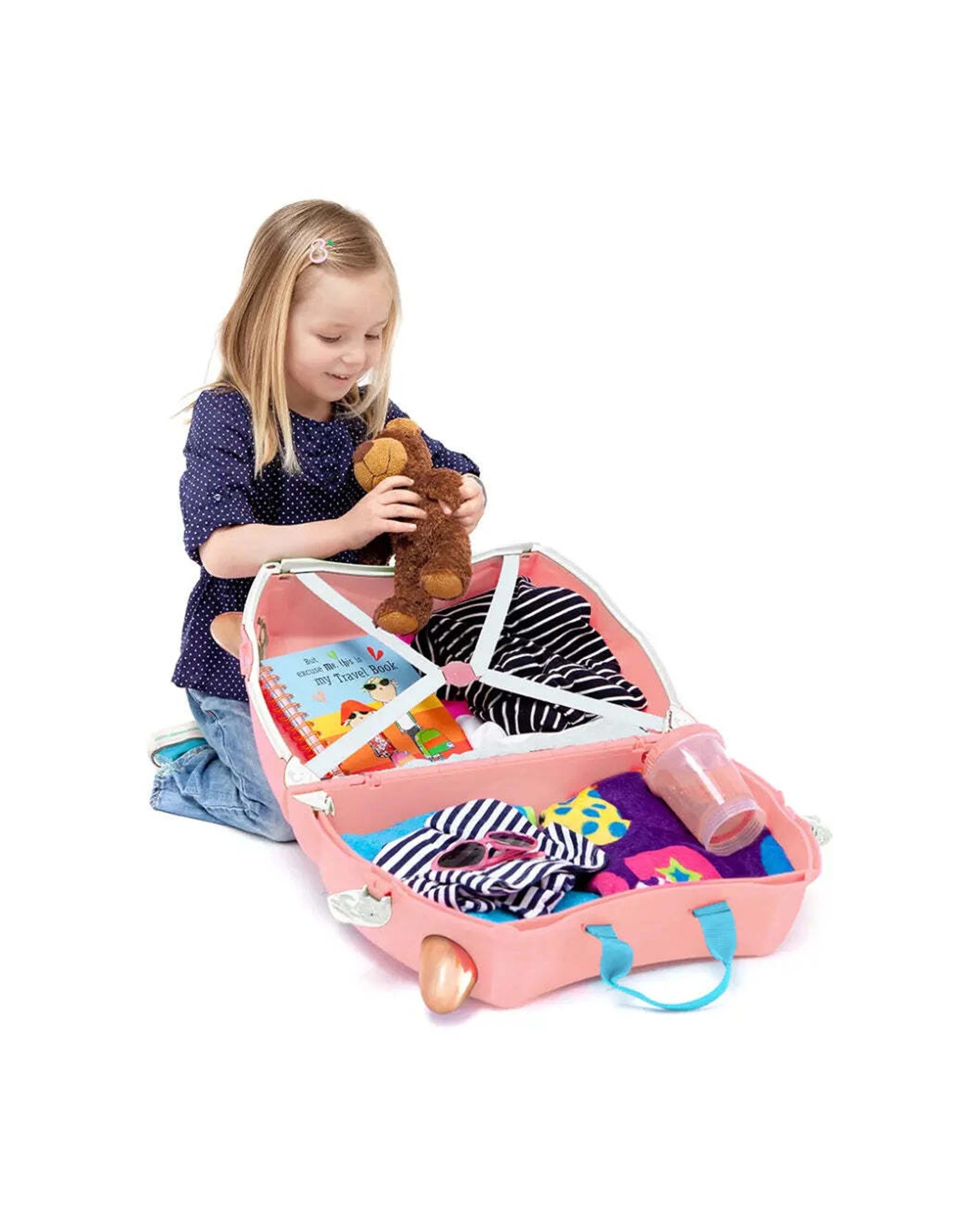 4 Trunki Flossi The Flamingo Ride on Suitcase Carry On Bag - Pink, 4 of 5