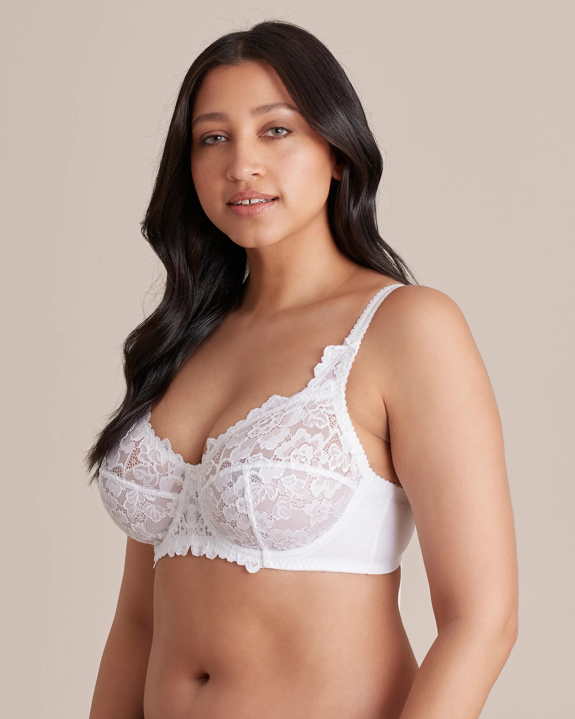 2 Target Fuller Figure Cup Soft Lace Underwire Bra WHITE, 2 of 10
