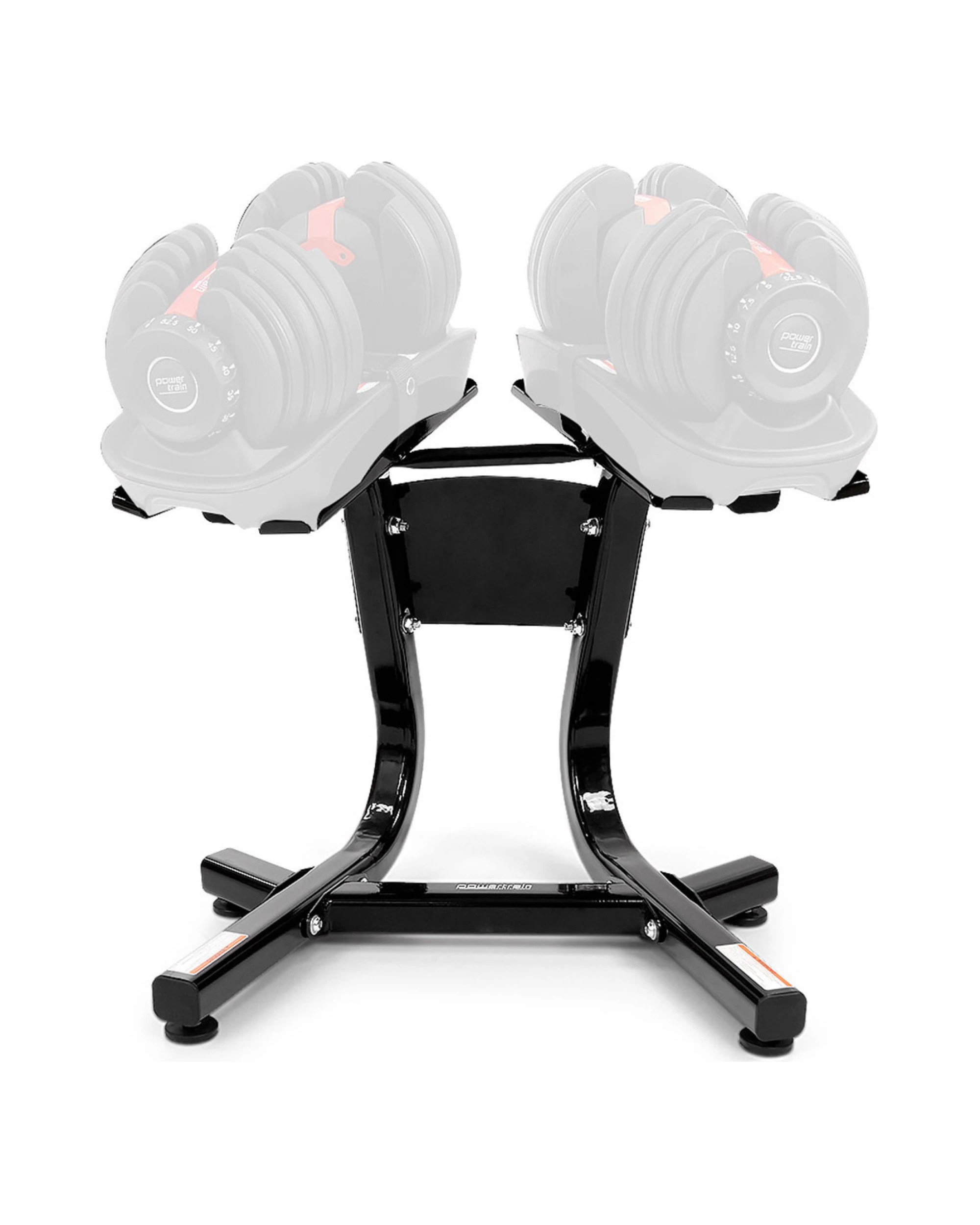 2 Powertrain Adjustable Dumbbells Stand Weight Plates, 2 of 5
