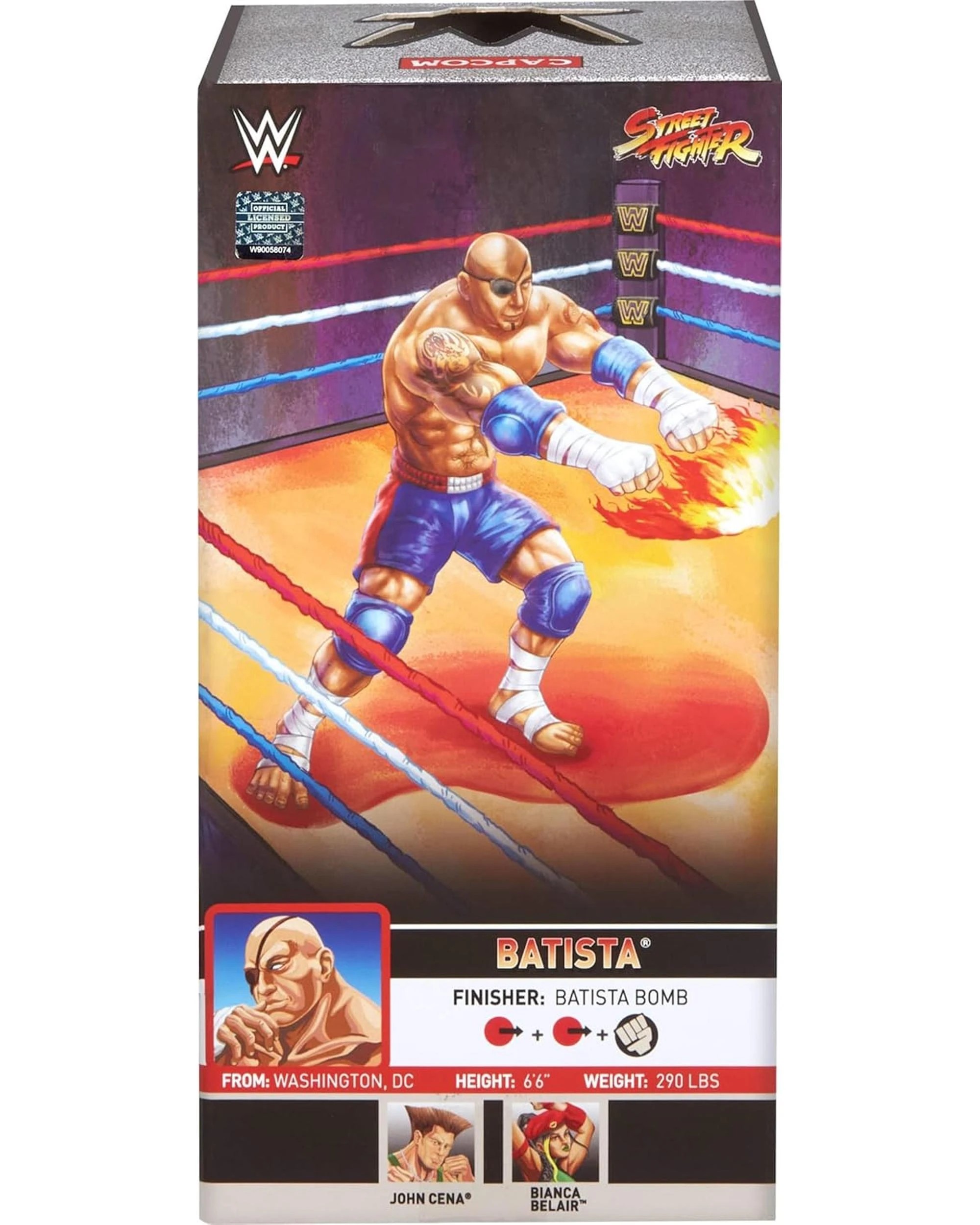 4 WWE X Street Fighter Elite Collection Batista as Sagat 6 inch Action Figure, 4 of 4