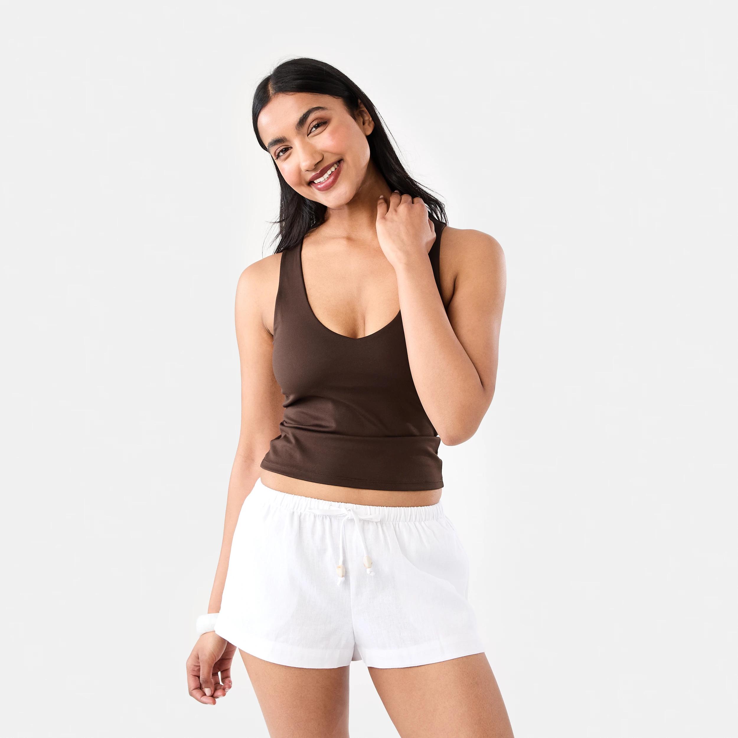 7 Linen Blend Shorts White, 7 of 7