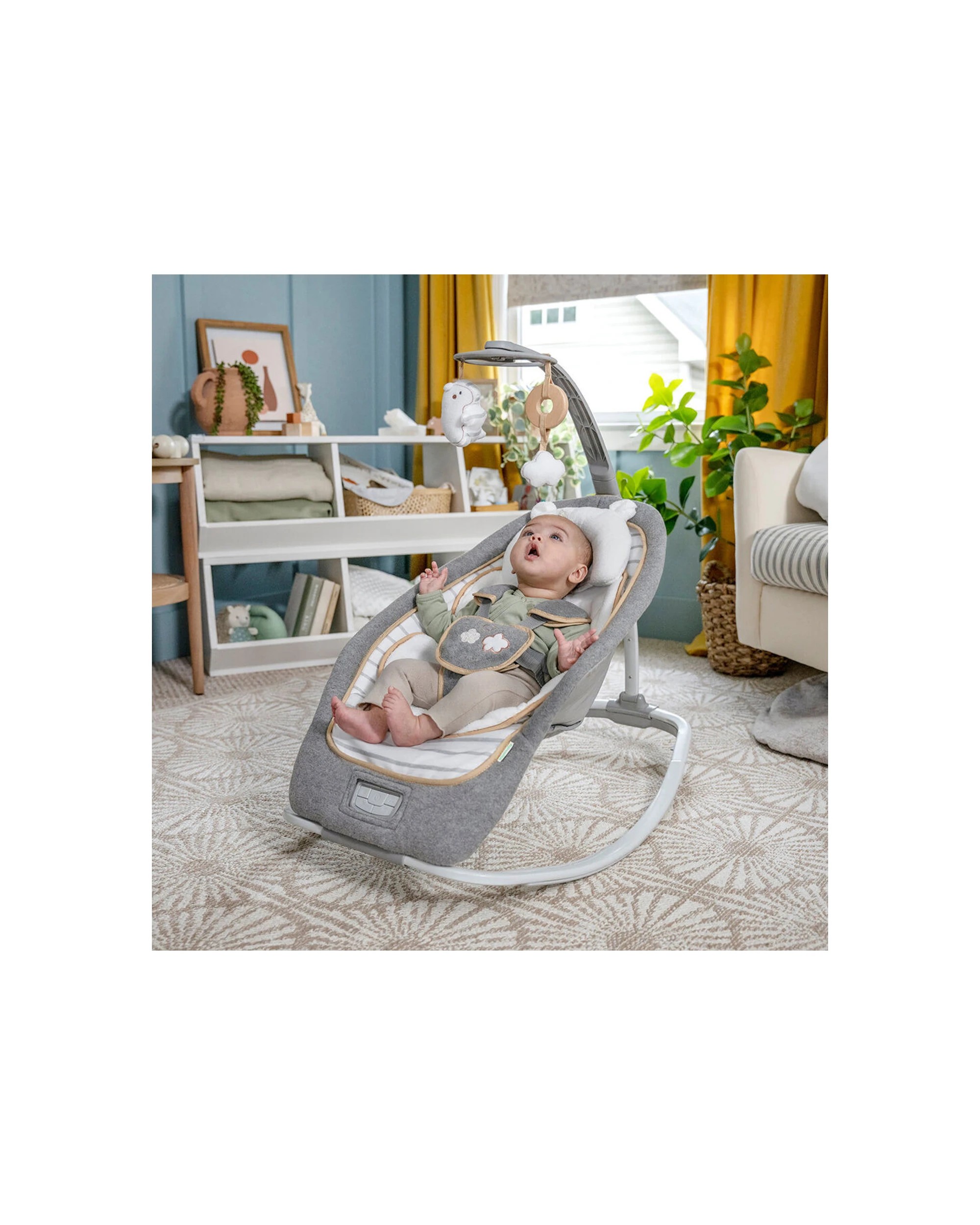 6 Ingenuity Modern Baby Rocker Recline Toy Bar Vibrations And Music 0 Months - Grey, 6 of 8