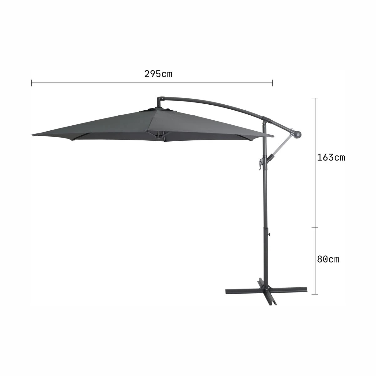 2 Cantilever Umbrella - Grey, 2 of 9