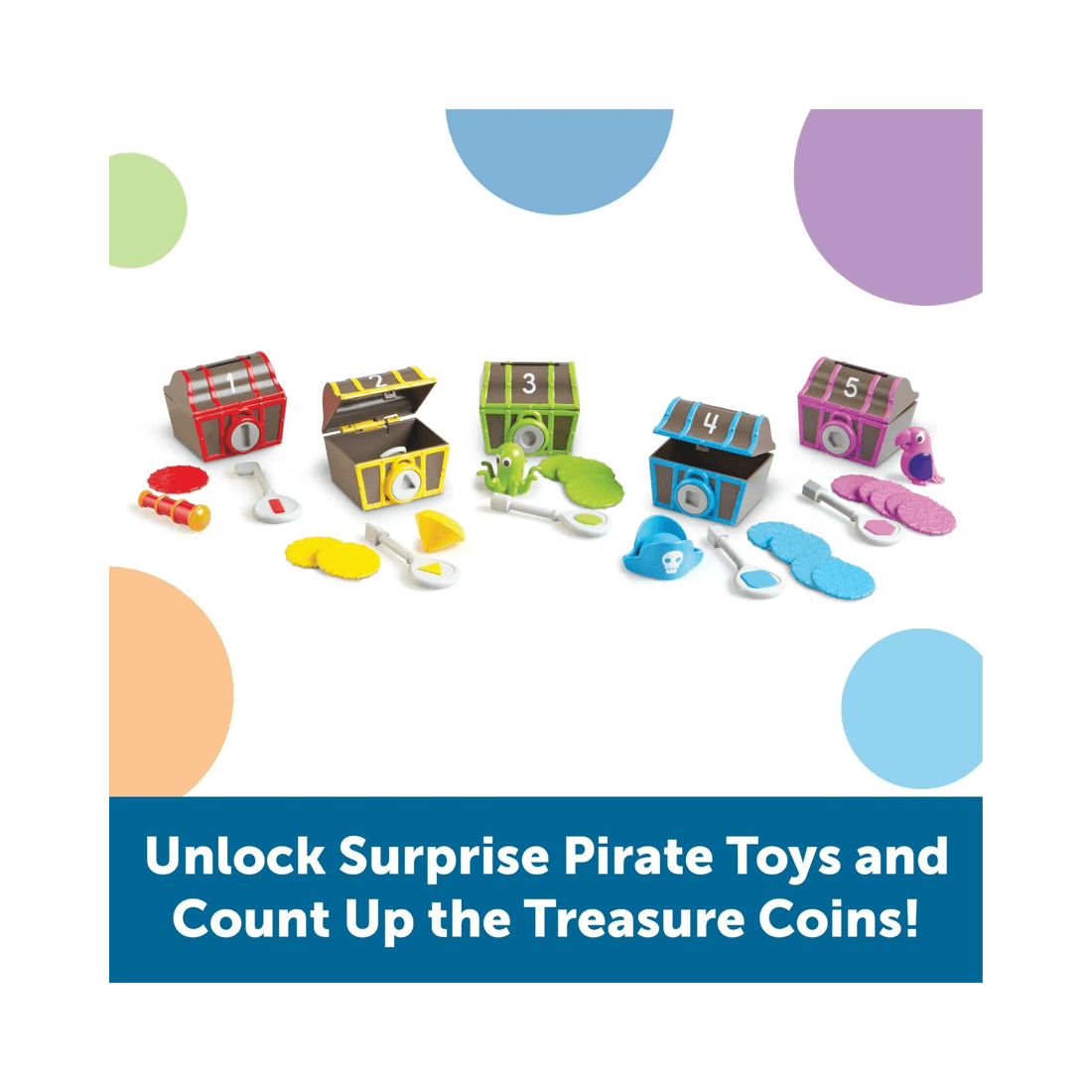 3 Learning Resources Sorting Surprise Pirate Treasure Playset, 3 of 5