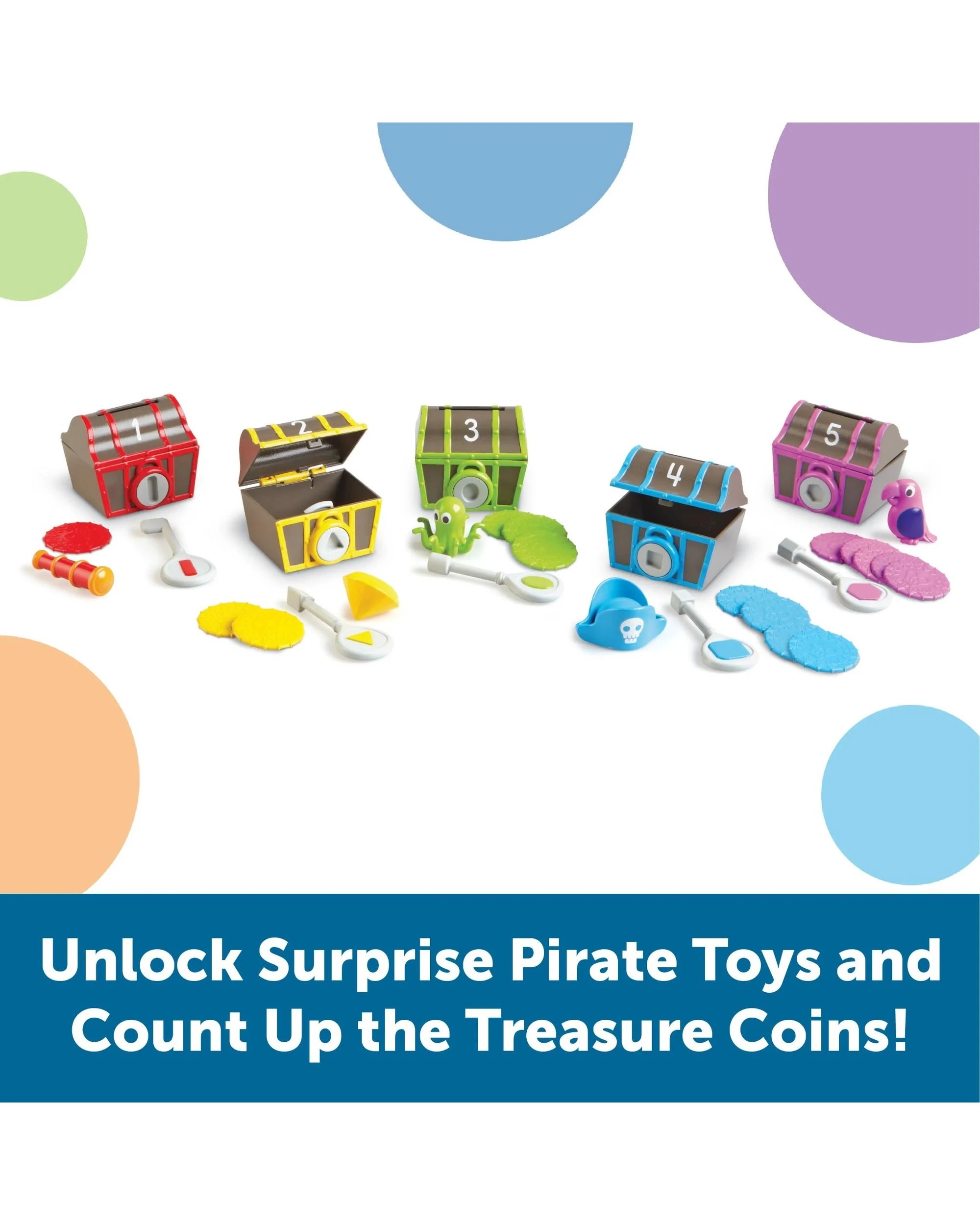 3 Learning Resources Sorting Surprise Pirate Treasure Playset, 3 of 5