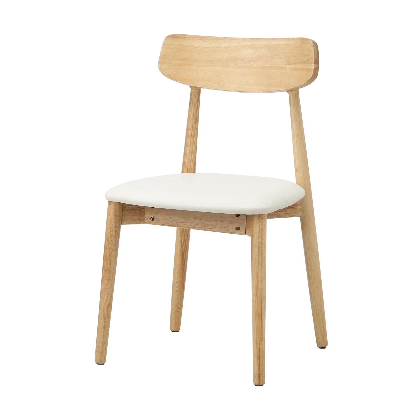 7 Oikiture 2x Dining Chairs Kitchen Chair PU Leather Solid Wood Cafe Lounge - Beige, 7 of 9