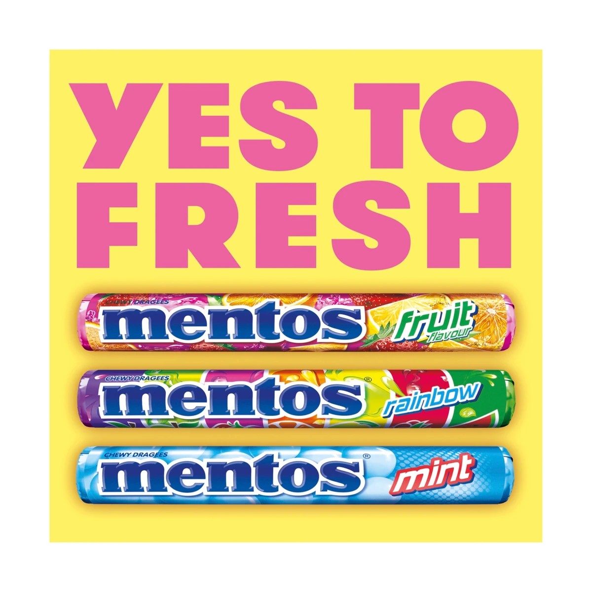 4 Mentos Candy Rainbow Roll Chewy Dragees 37.5g, 4 of 4