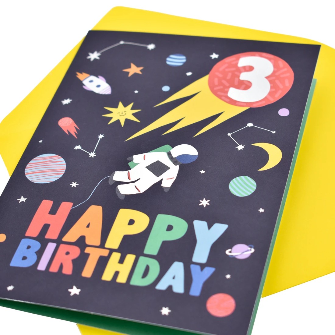 3 Hallmark Birthday Card Age 3 - Space, 3 of 3