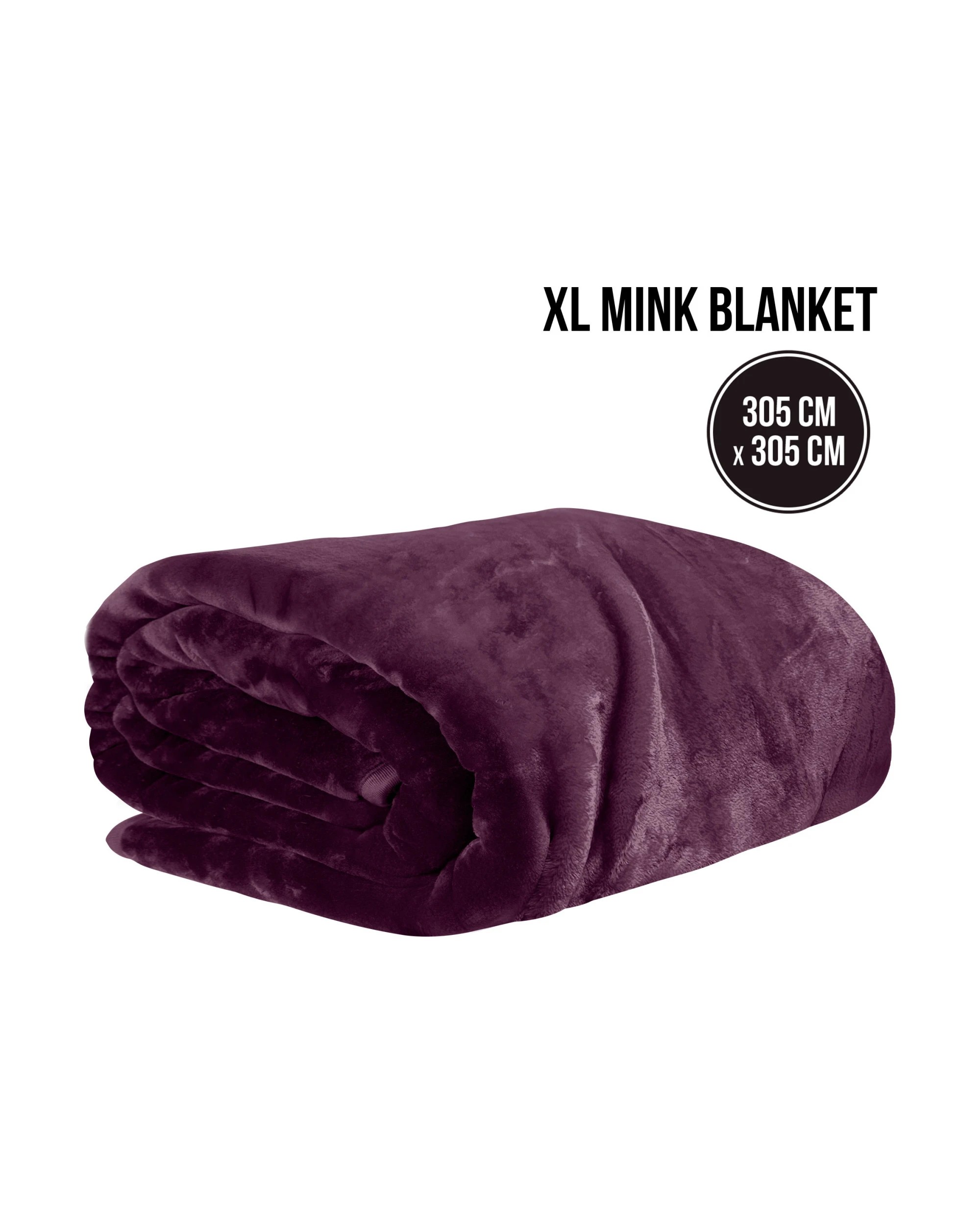 3 Laura Hill 3m X 3m Xl Faux Mink Blanket Double-sided Soft Plush Bed Oversized Throw Rug Purple
 - Super King Bed, 3 of 10