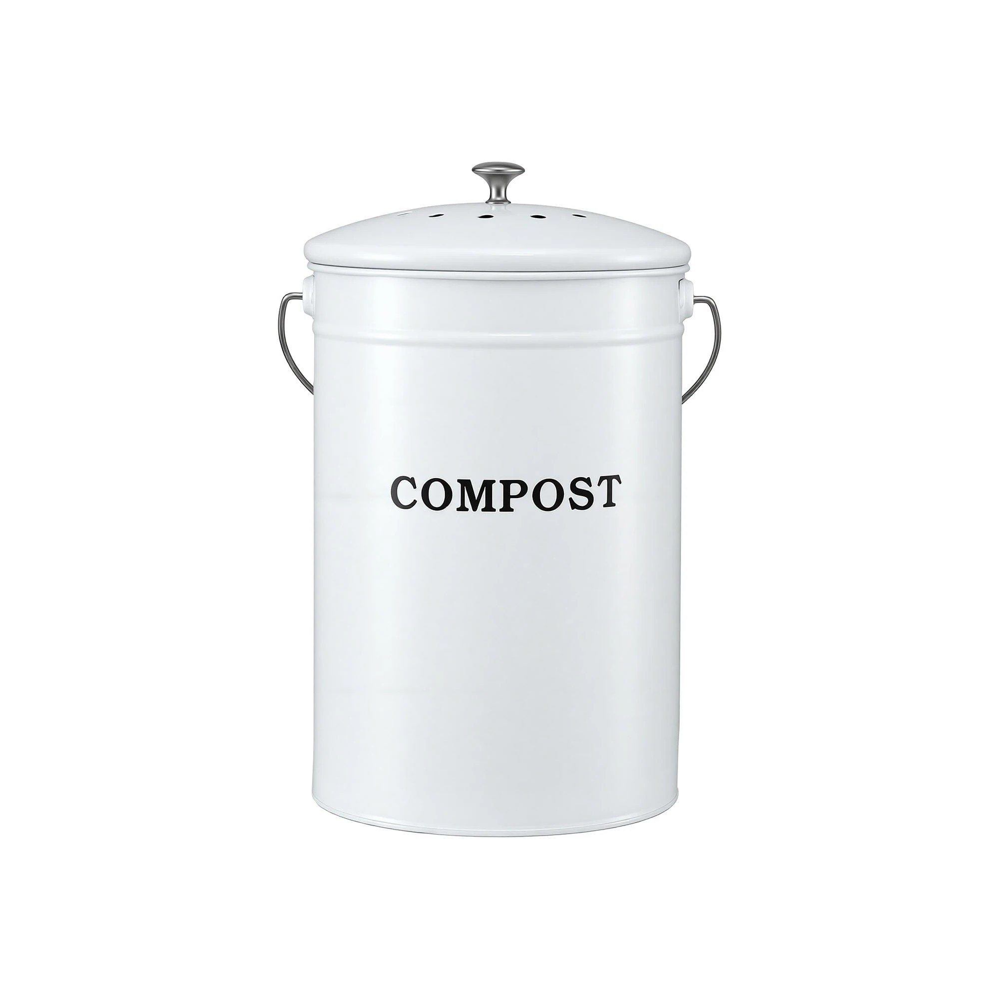 1 Gardeon Kitchen Compost Bin 6L Food Waste Bin - White, 1 of 9