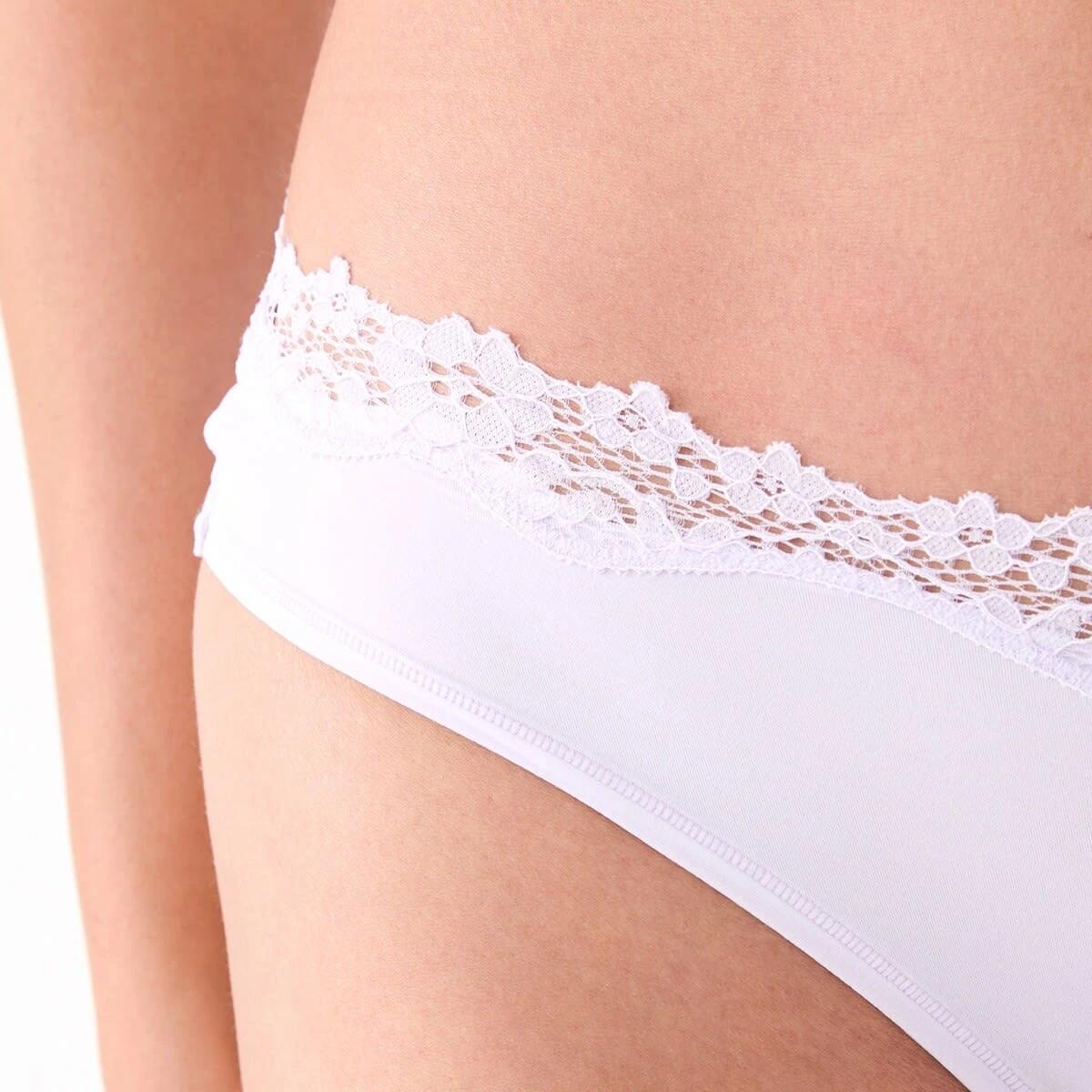 8 3 Pack Super Soft Lace G-String Briefs LAVENDER FLORAL, MIDNIGHT, LILY LAVENDER, 8 of 8